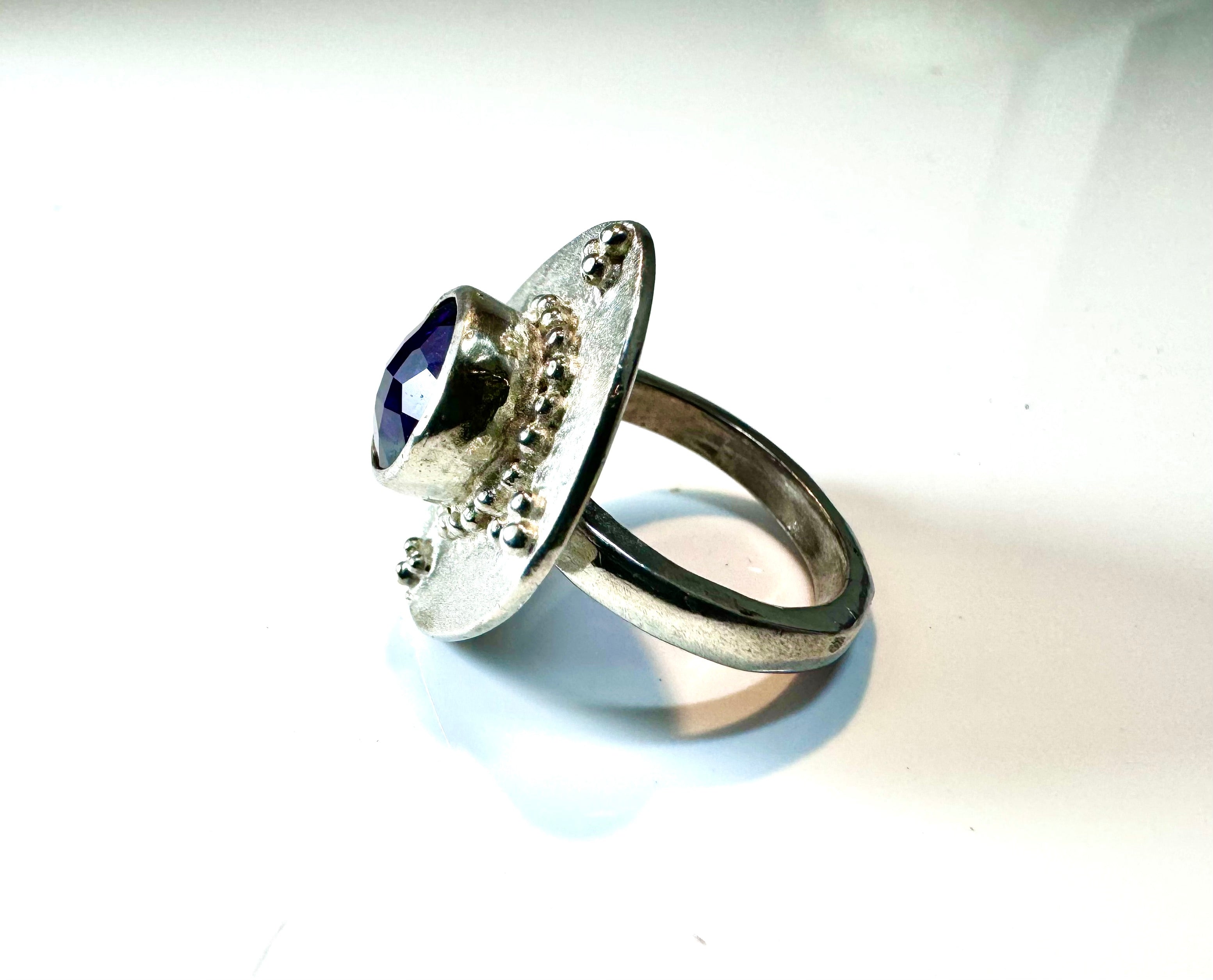 Amethyst Beaded Ring