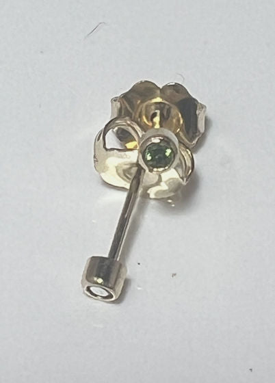 Green Diamond 14k Studs