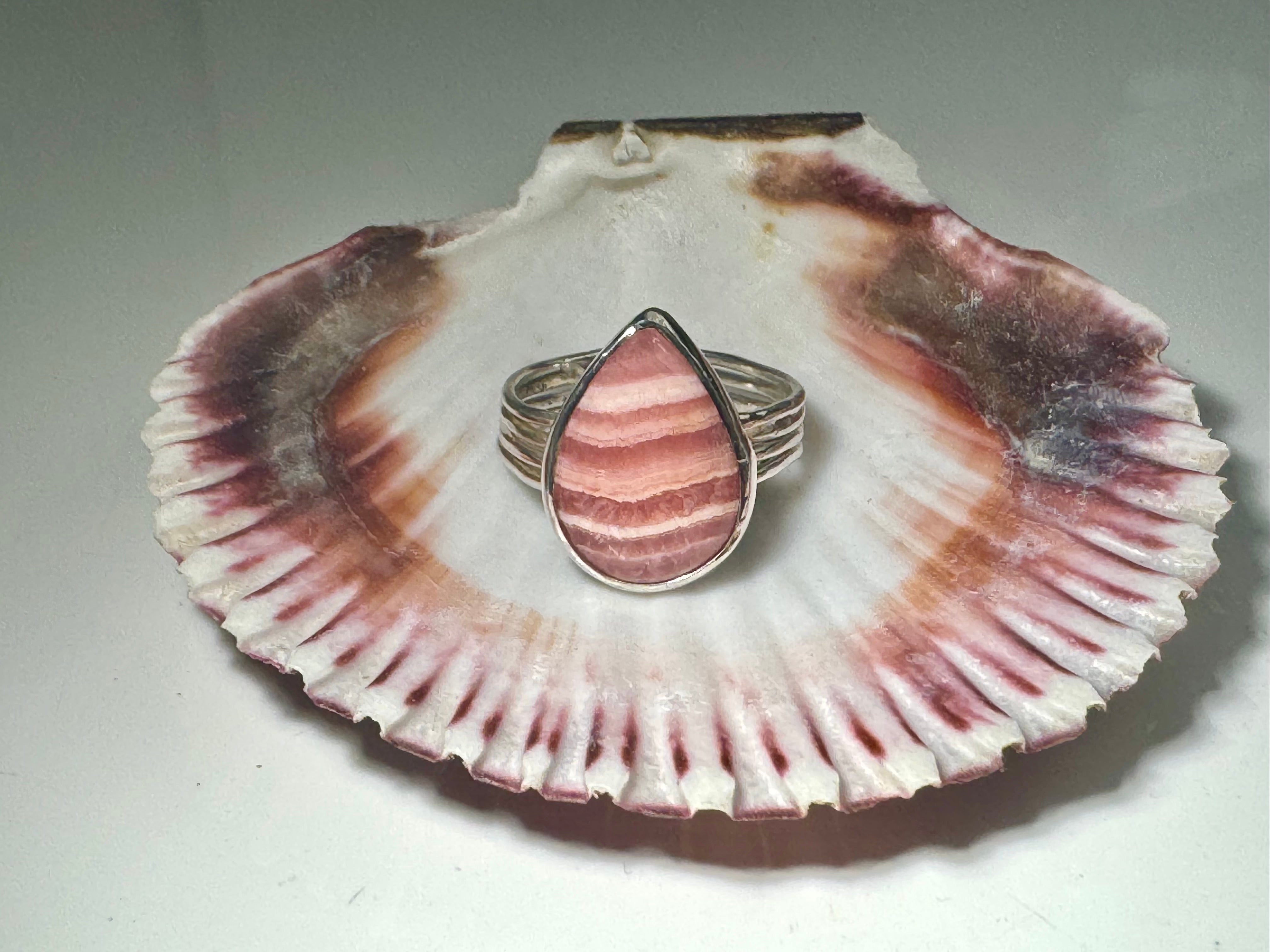 Rhodochrosite 4 Band Ring size? and weight