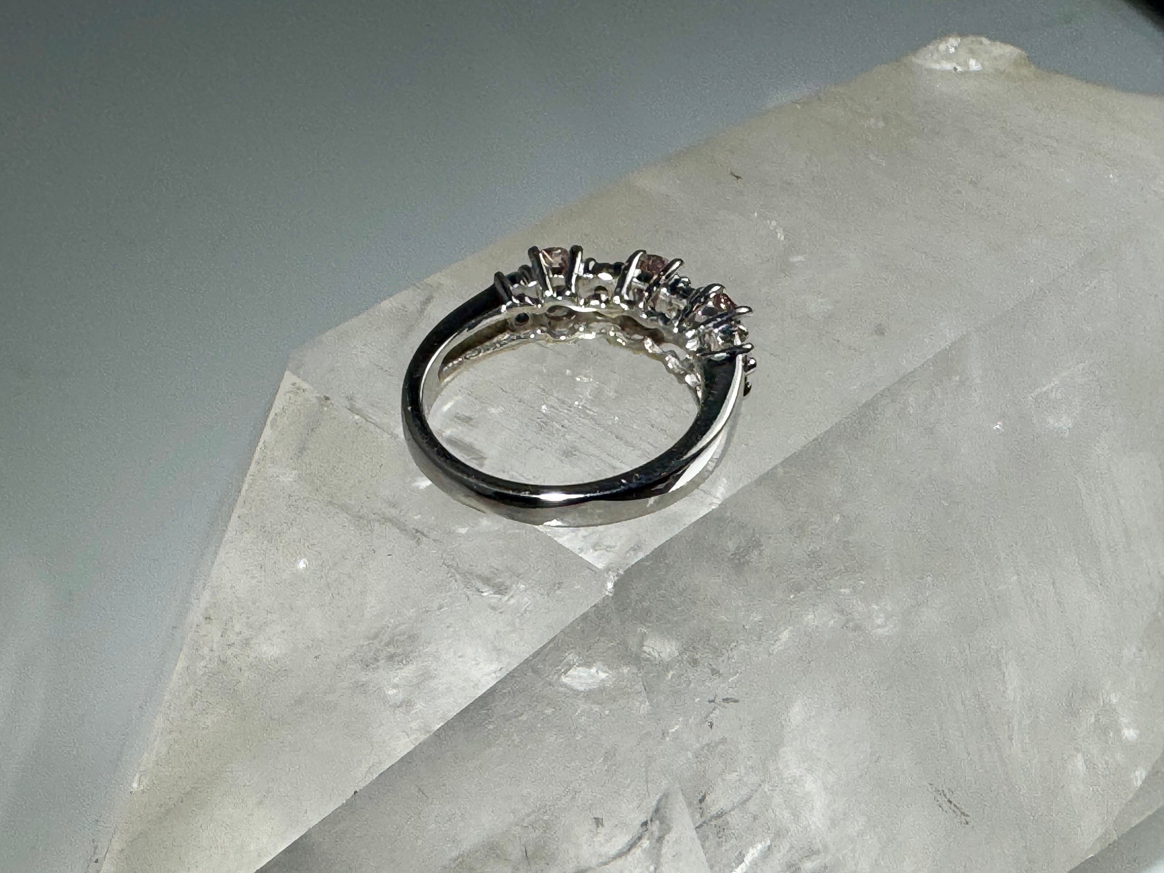 Pink Diamond White 14k Ring