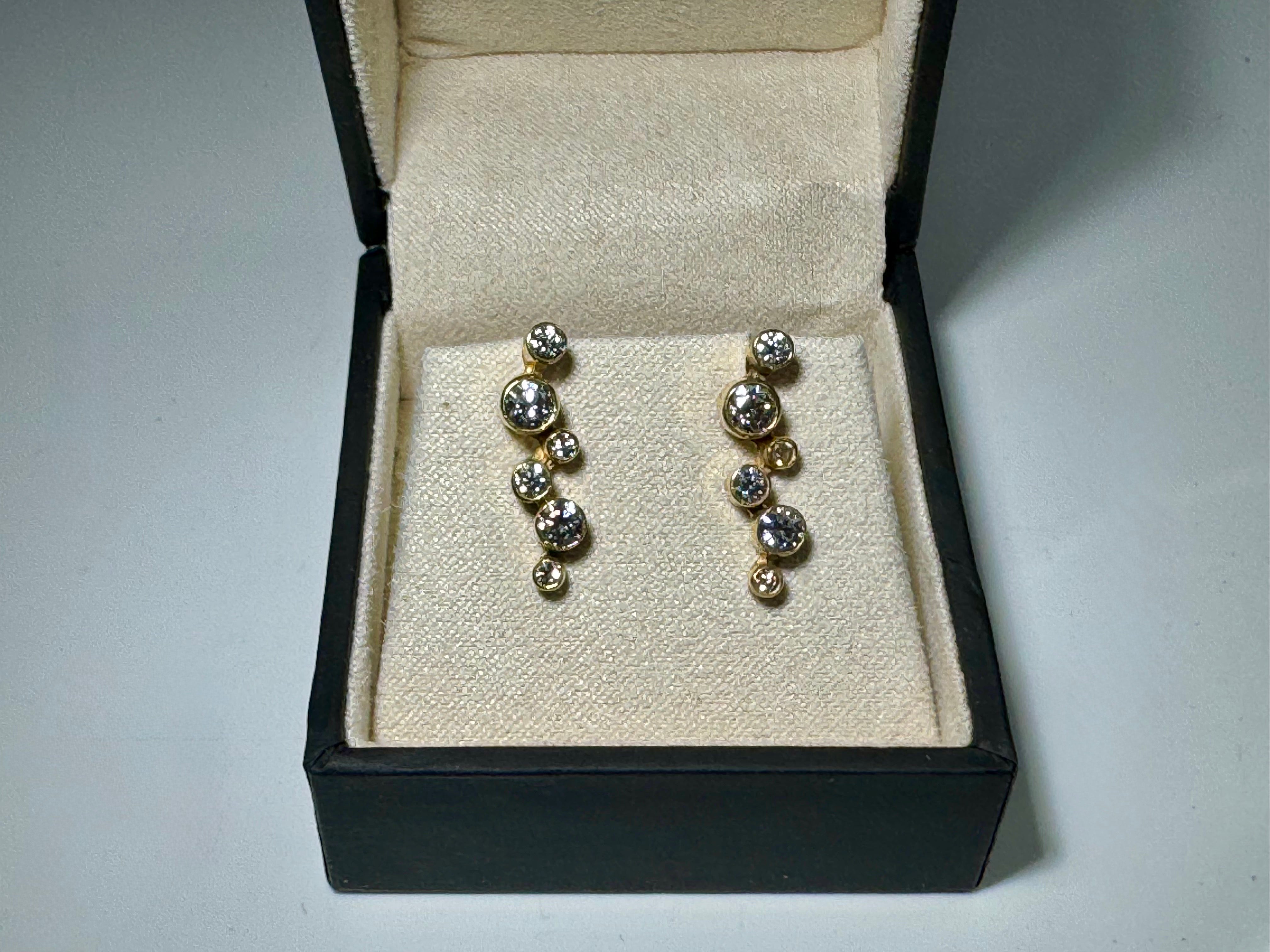 Diamond Pebble 18k Studs