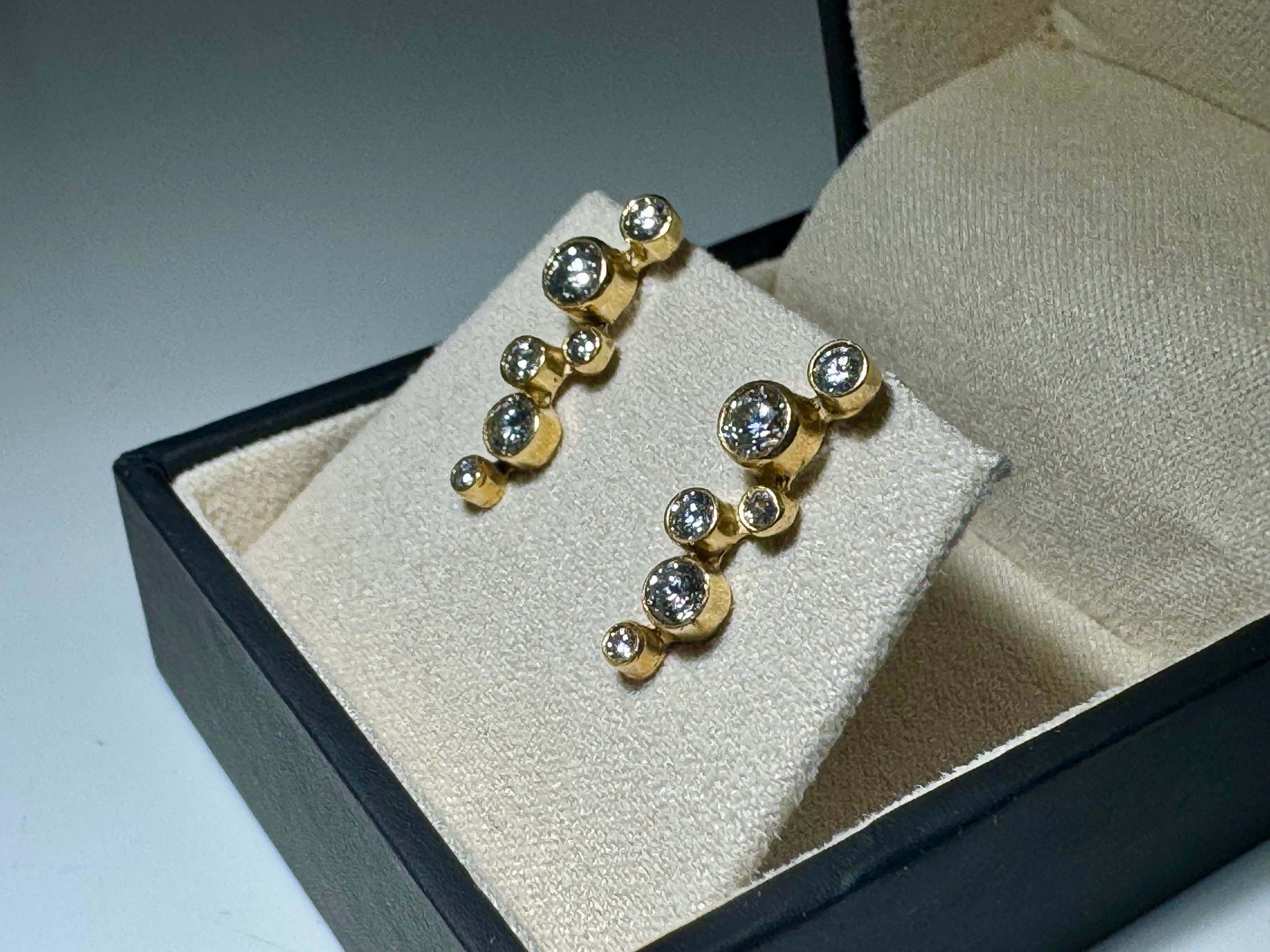 Diamond Pebble 18k Studs