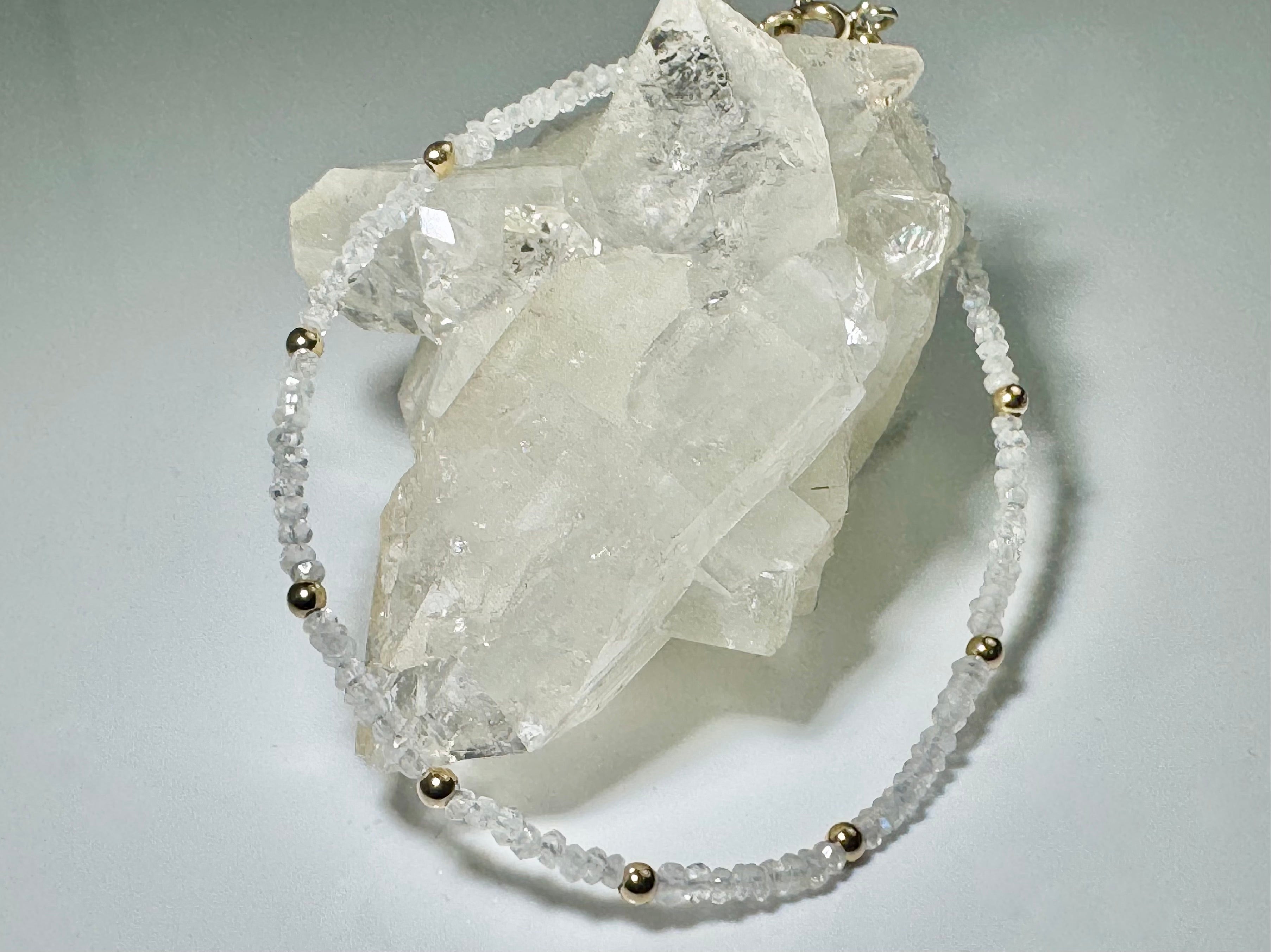 Moonstone Bead 14k Bracelet
