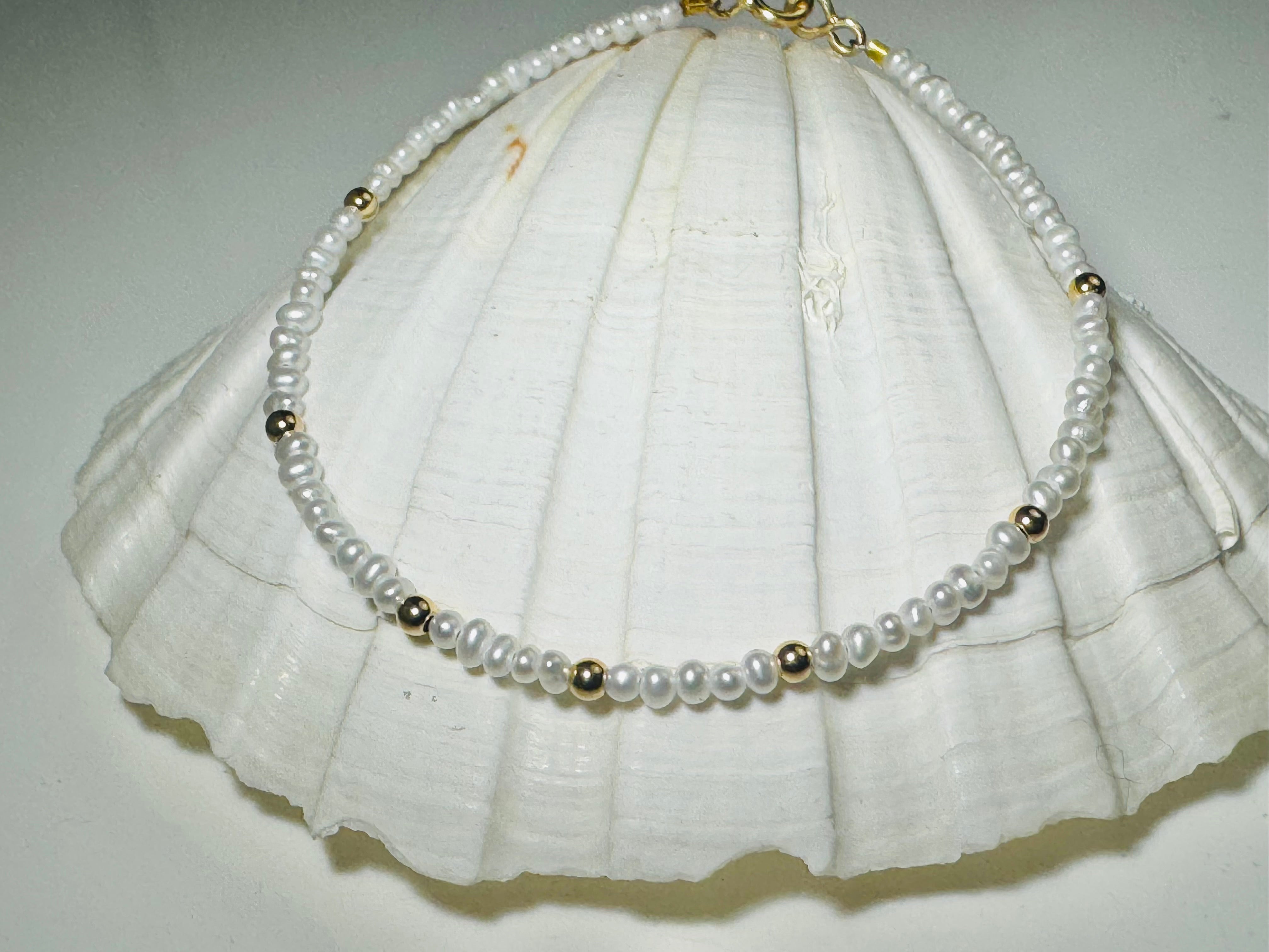 Moonstone Bead 14k Bracelet