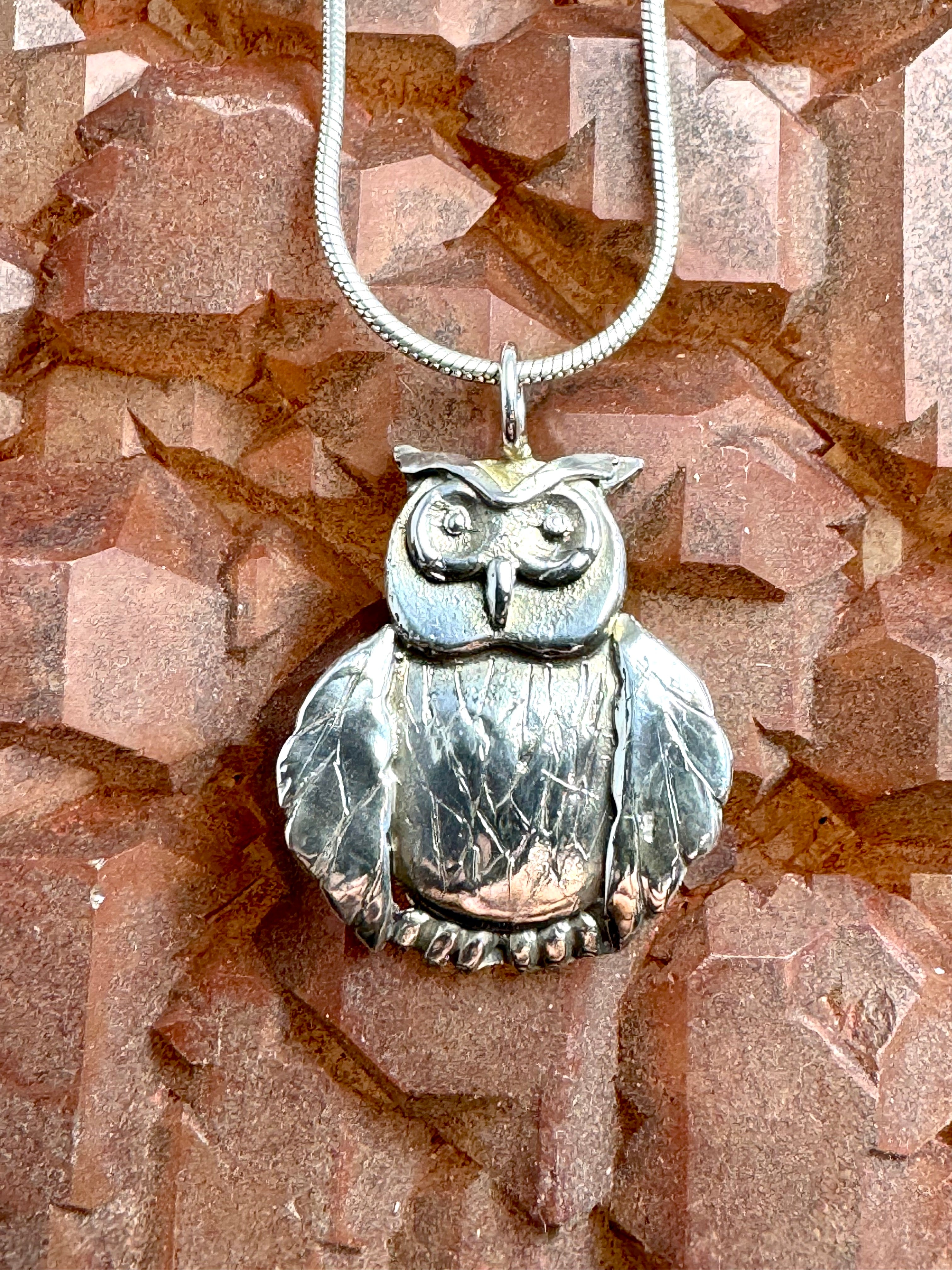 Owl Sterling Pendant