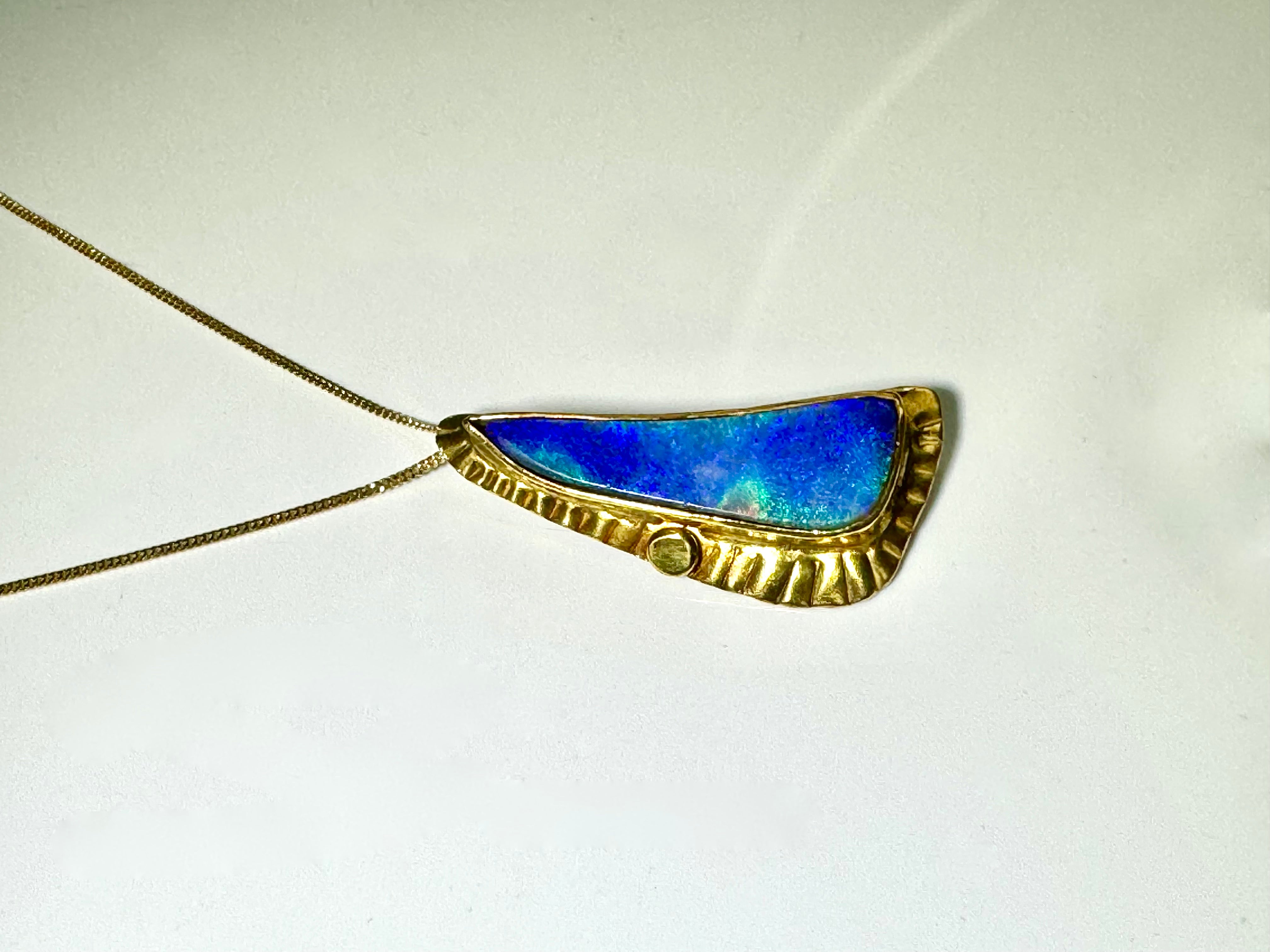 Boulder Opal 22k Pendant & Pin