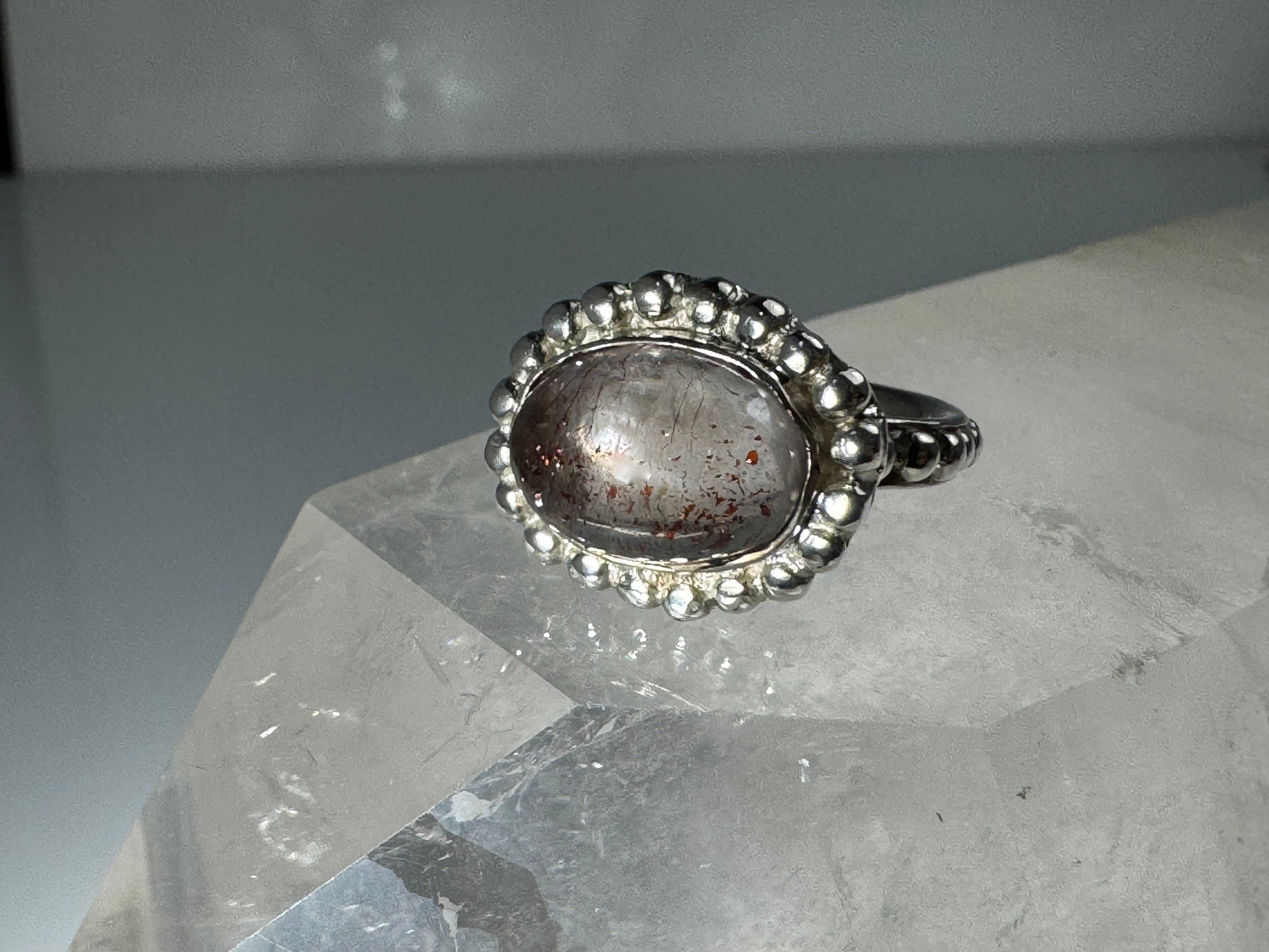 Lepidocrocite Beaded Sterling Ring