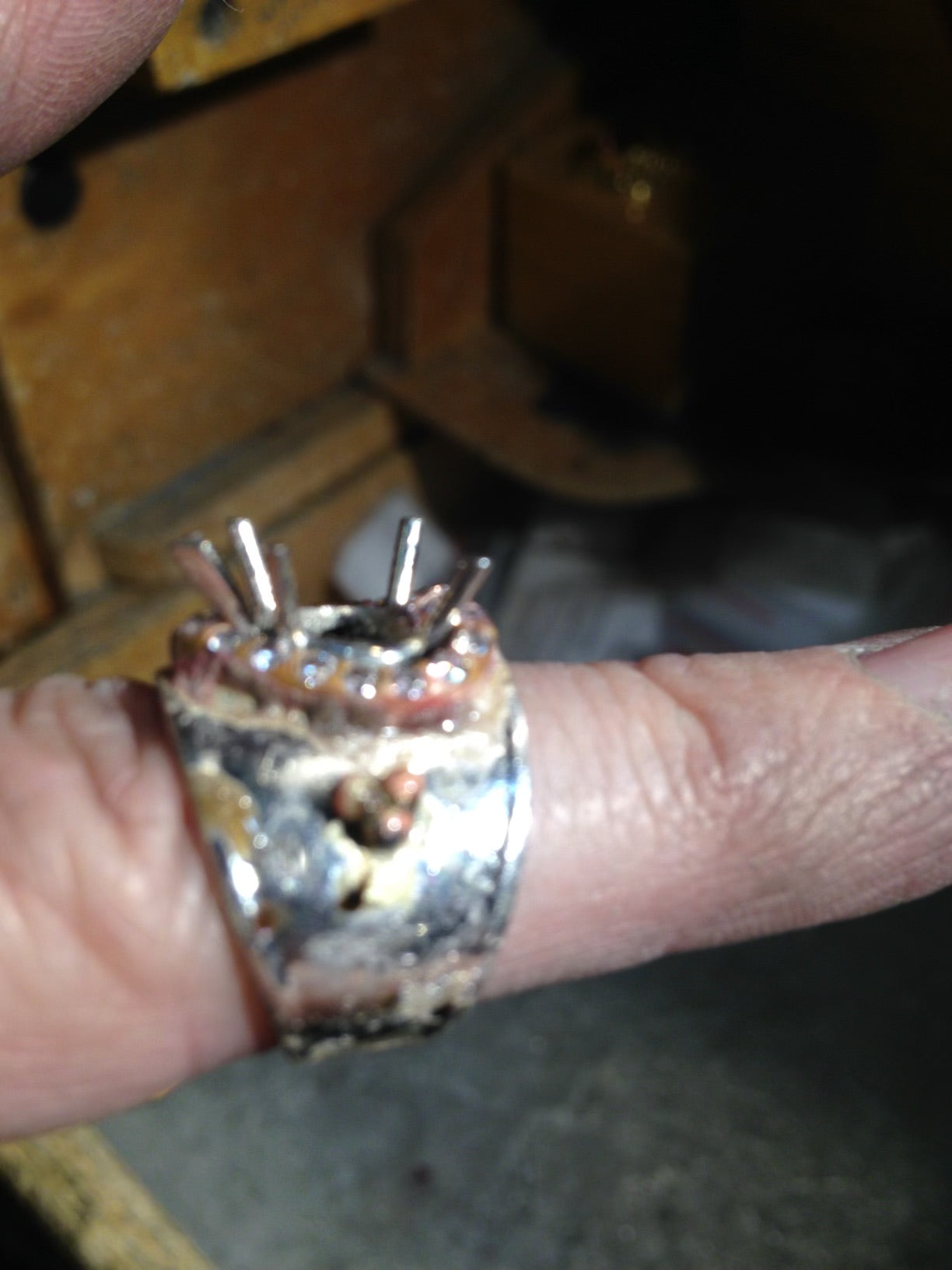 Heart Diamond Platinum & Rose Gold Ring