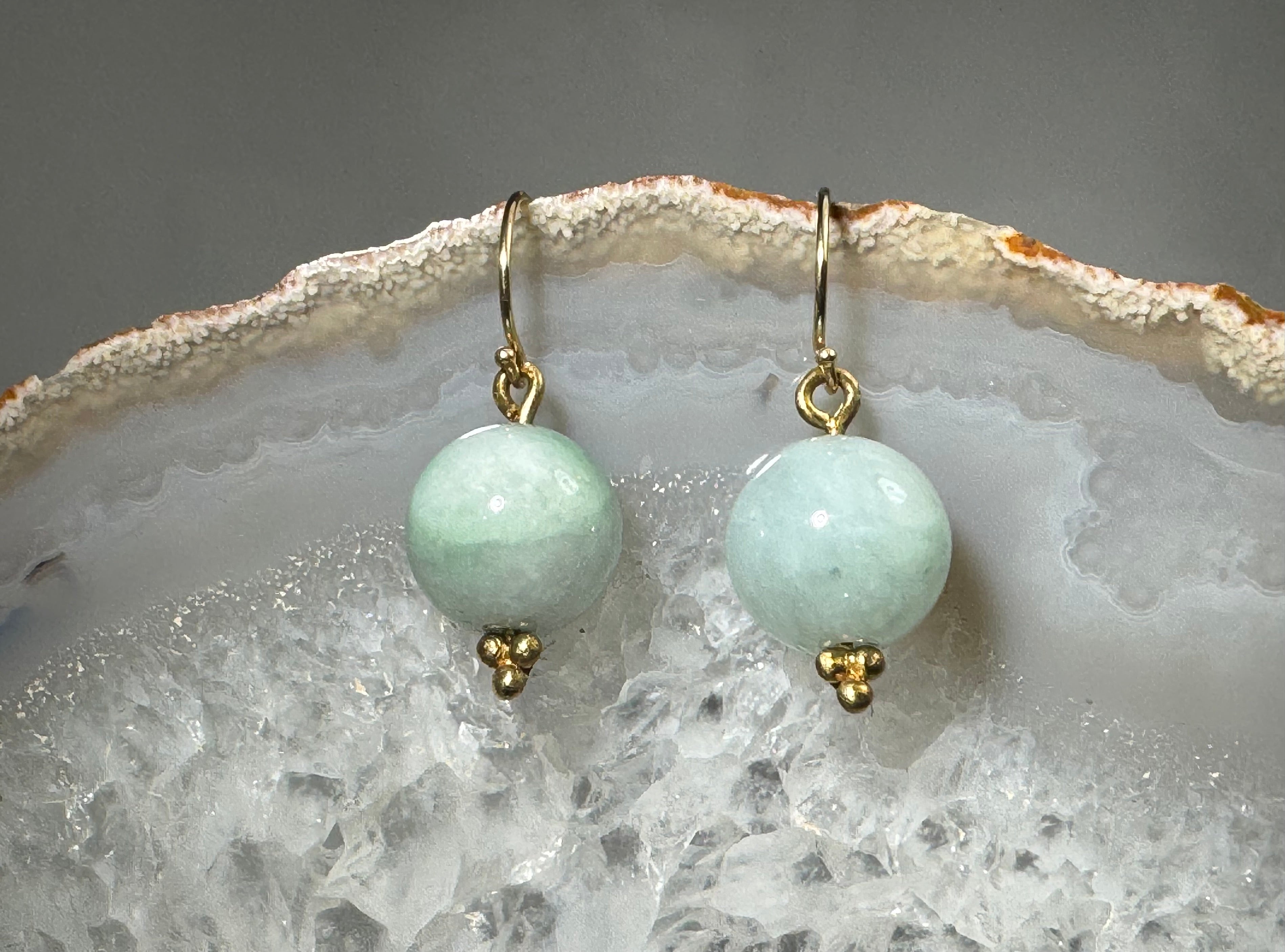 Jade 18k Dangle Earrings