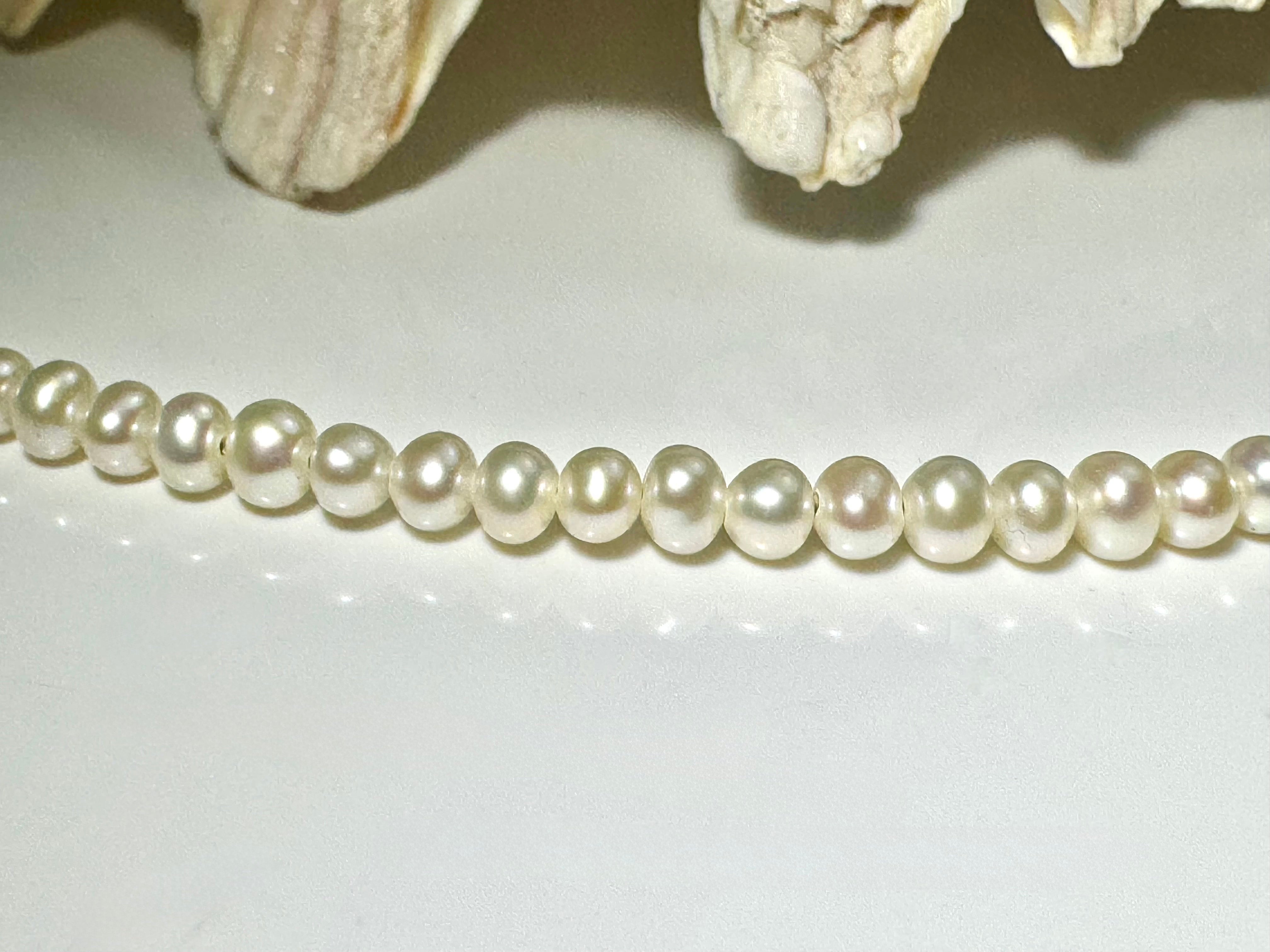 Pearl 3mm Strand With Sterling Silver