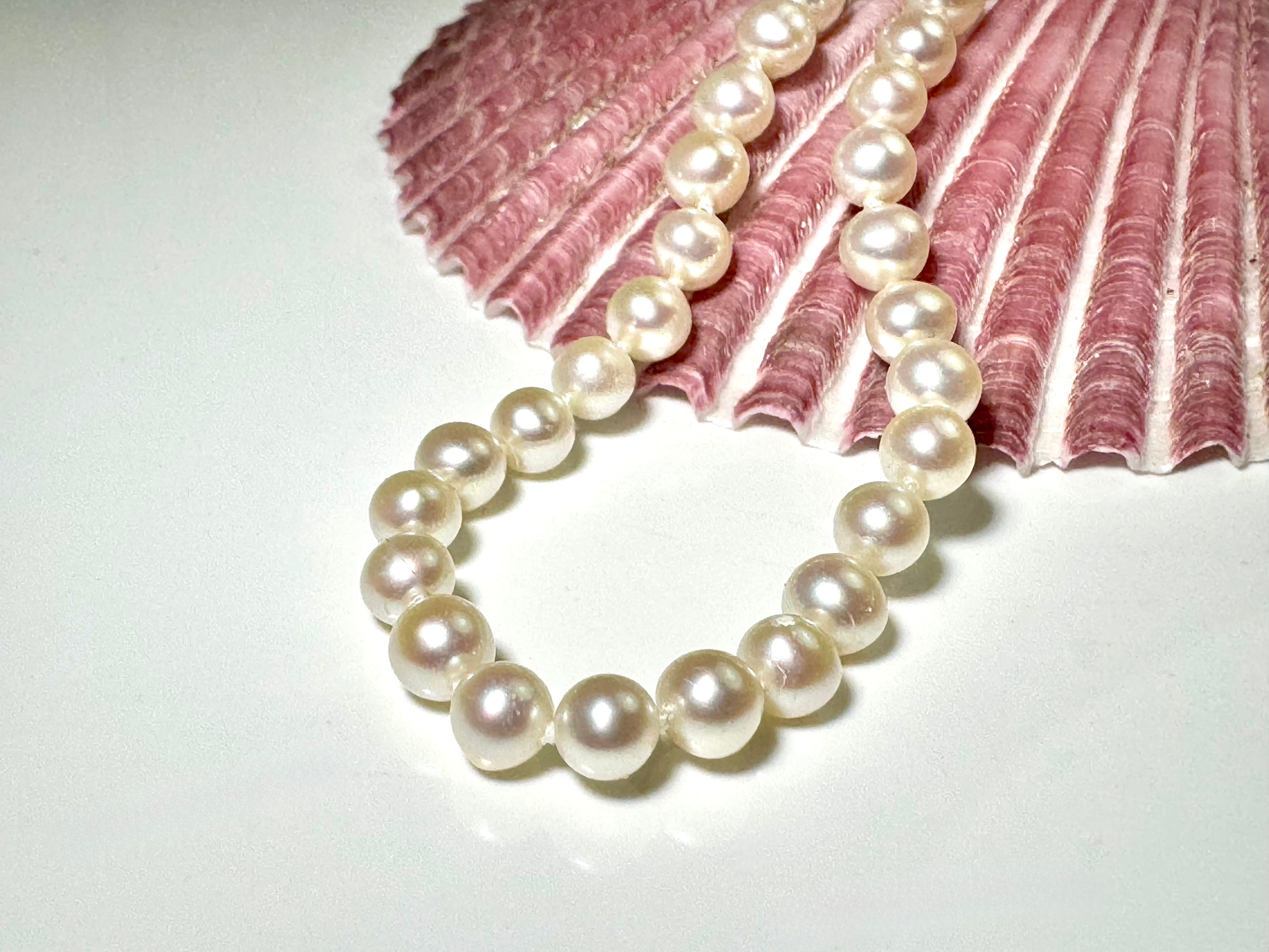 Pearl 4mm Sterling Necklace