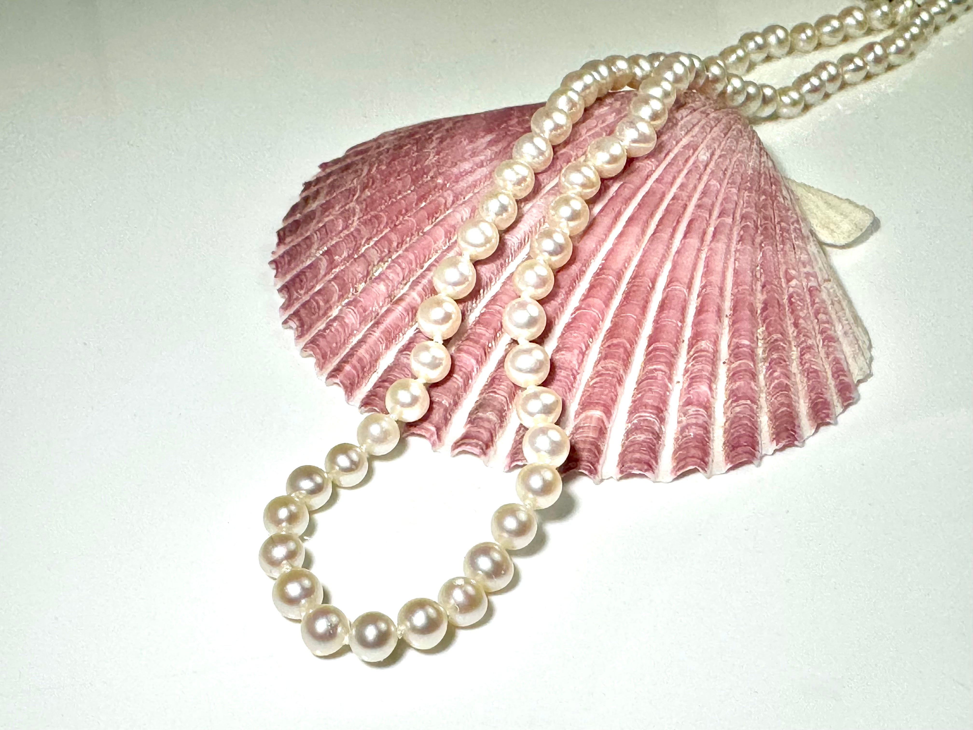 Pearl 4mm Sterling Necklace