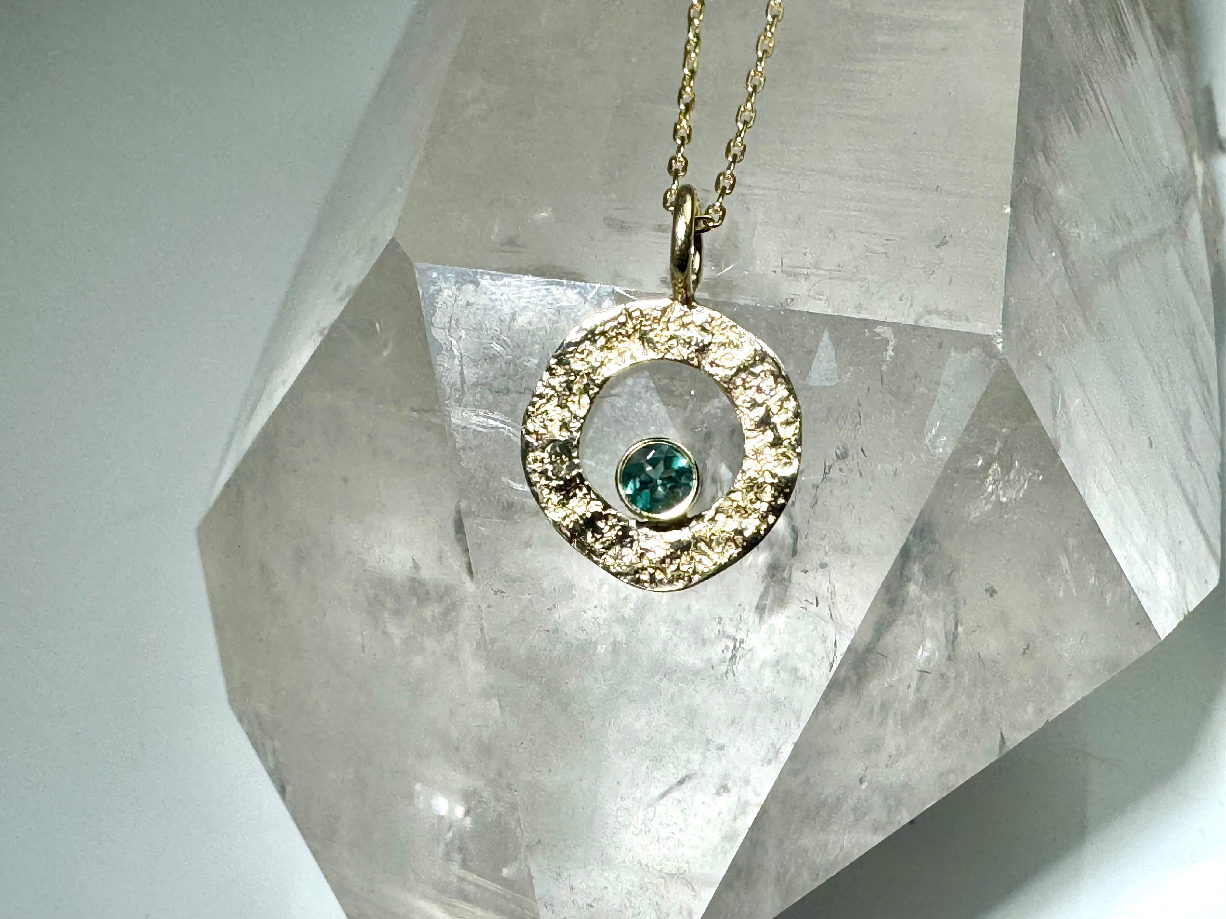 Alexandrite Open Textured 14k Pendant