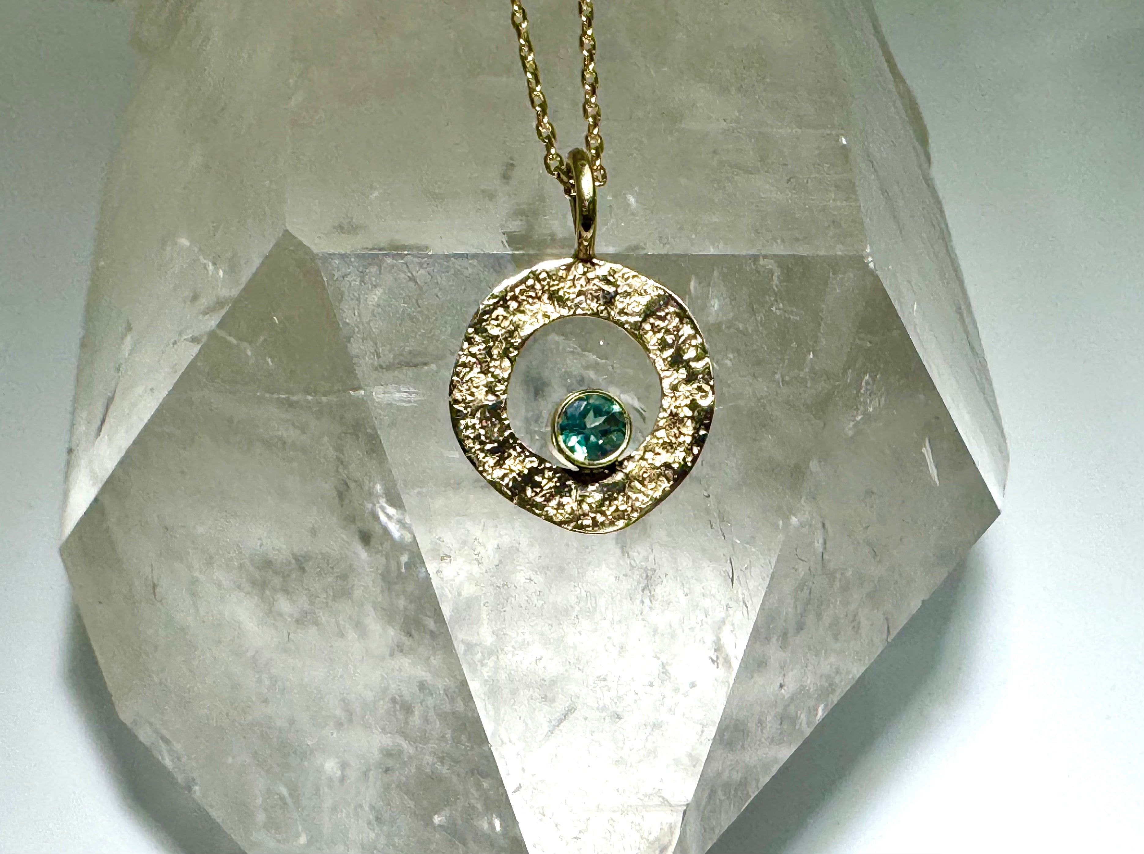 Alexandrite Open Textured 14k Pendant