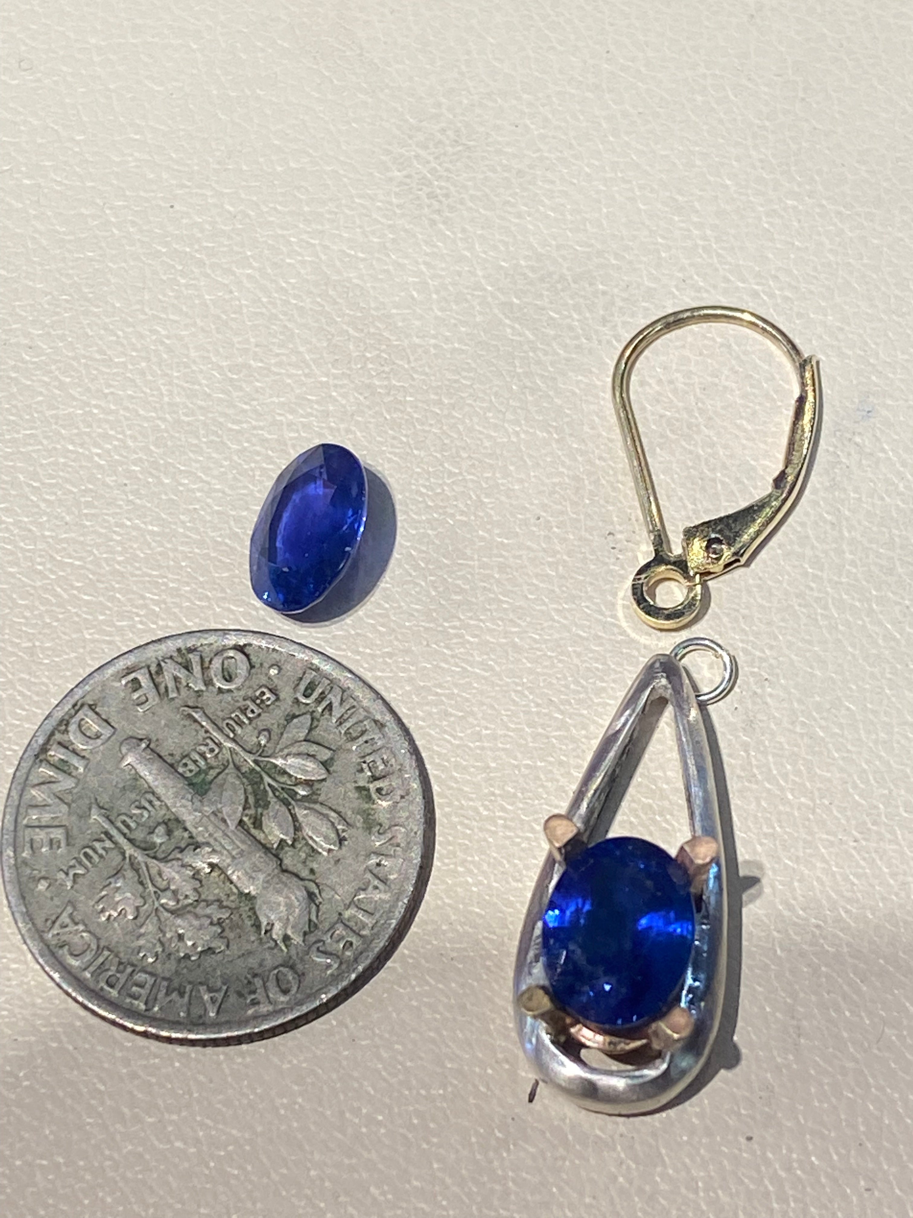 Ceylon Sapphire 18k Pendant and Earrings