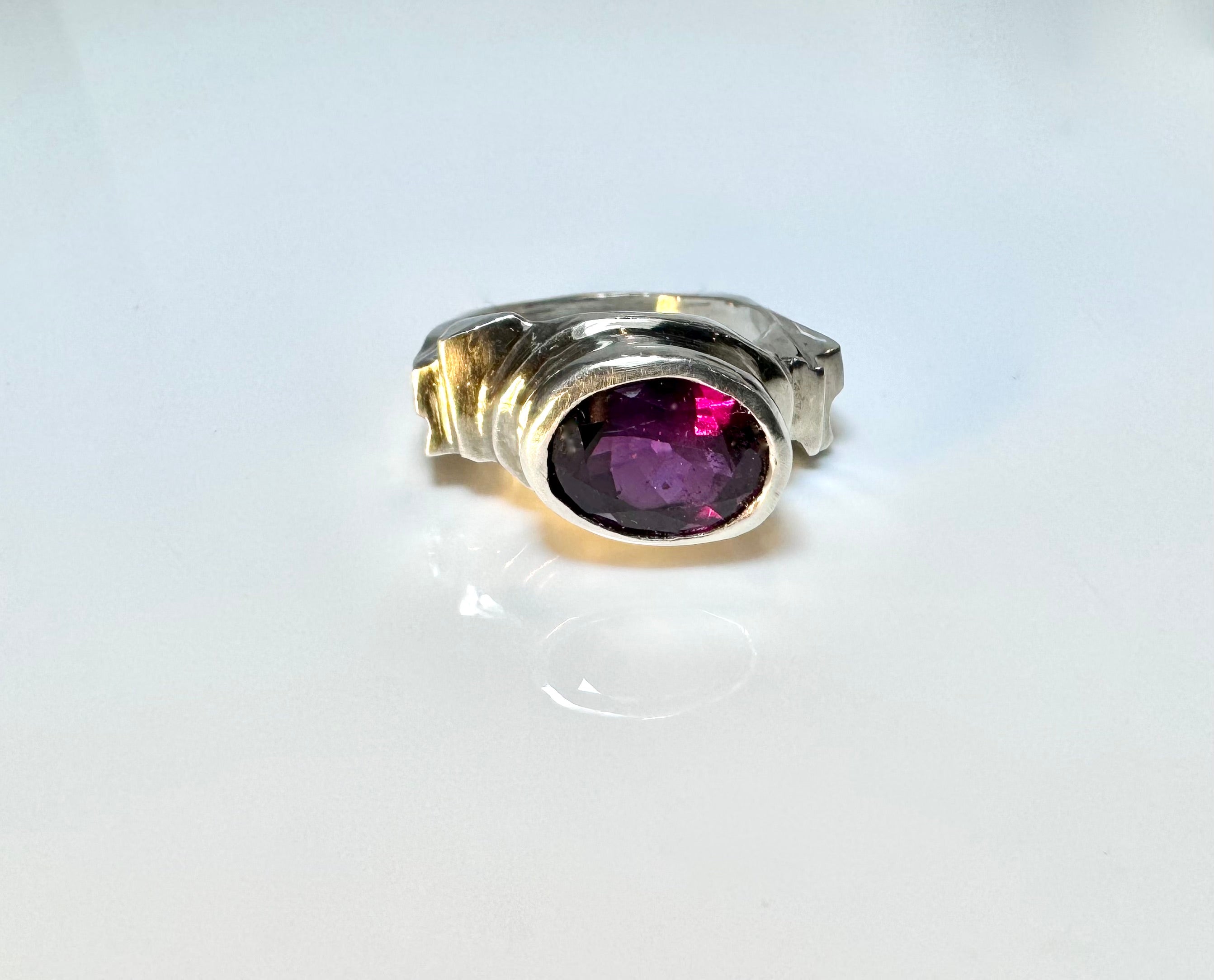 Garnet Grape Oval Sterling Ring