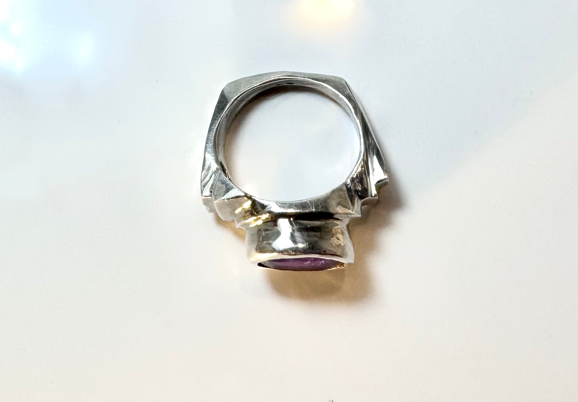 Garnet Grape Oval Sterling Ring