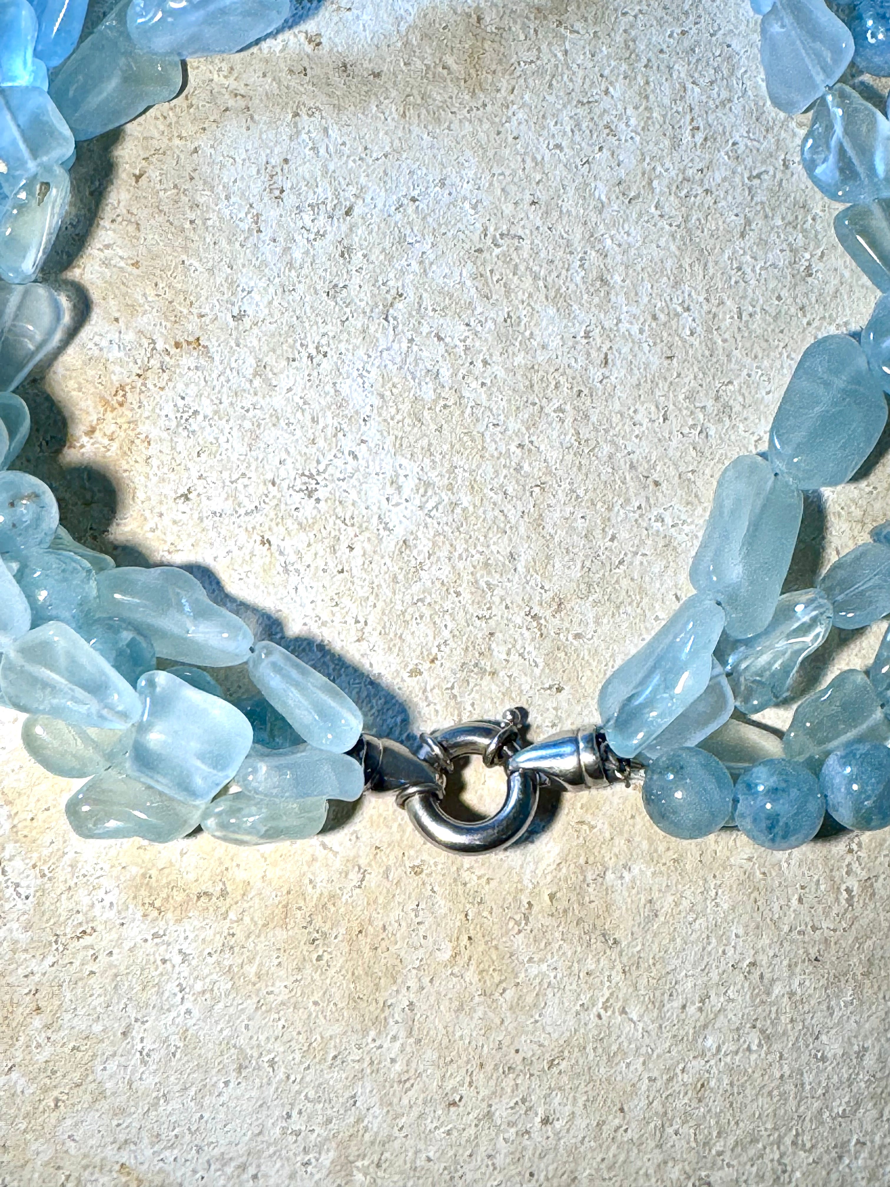 Aquamarine 4 Strand Necklace