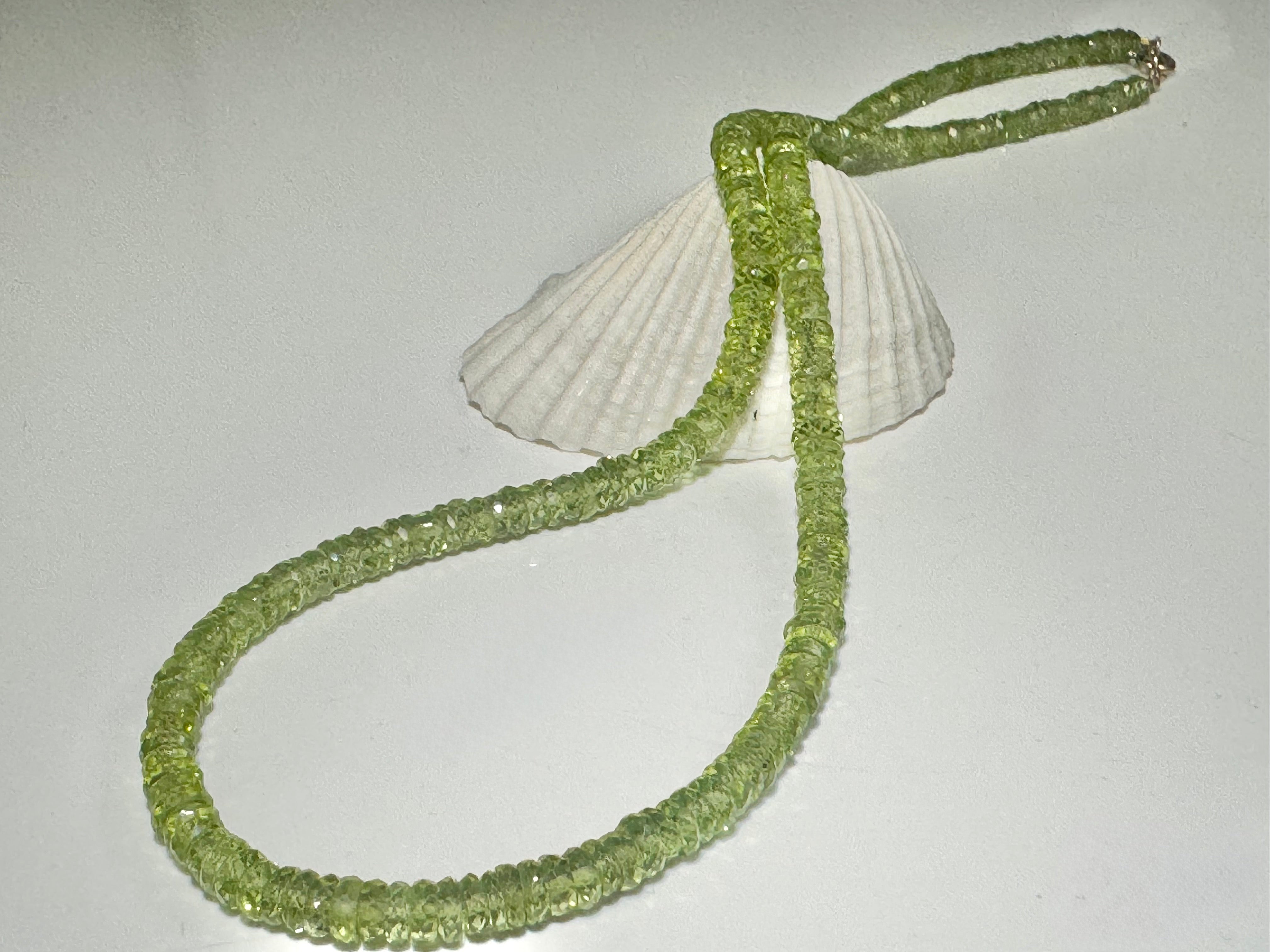 Peridot 6mm 14k Strand