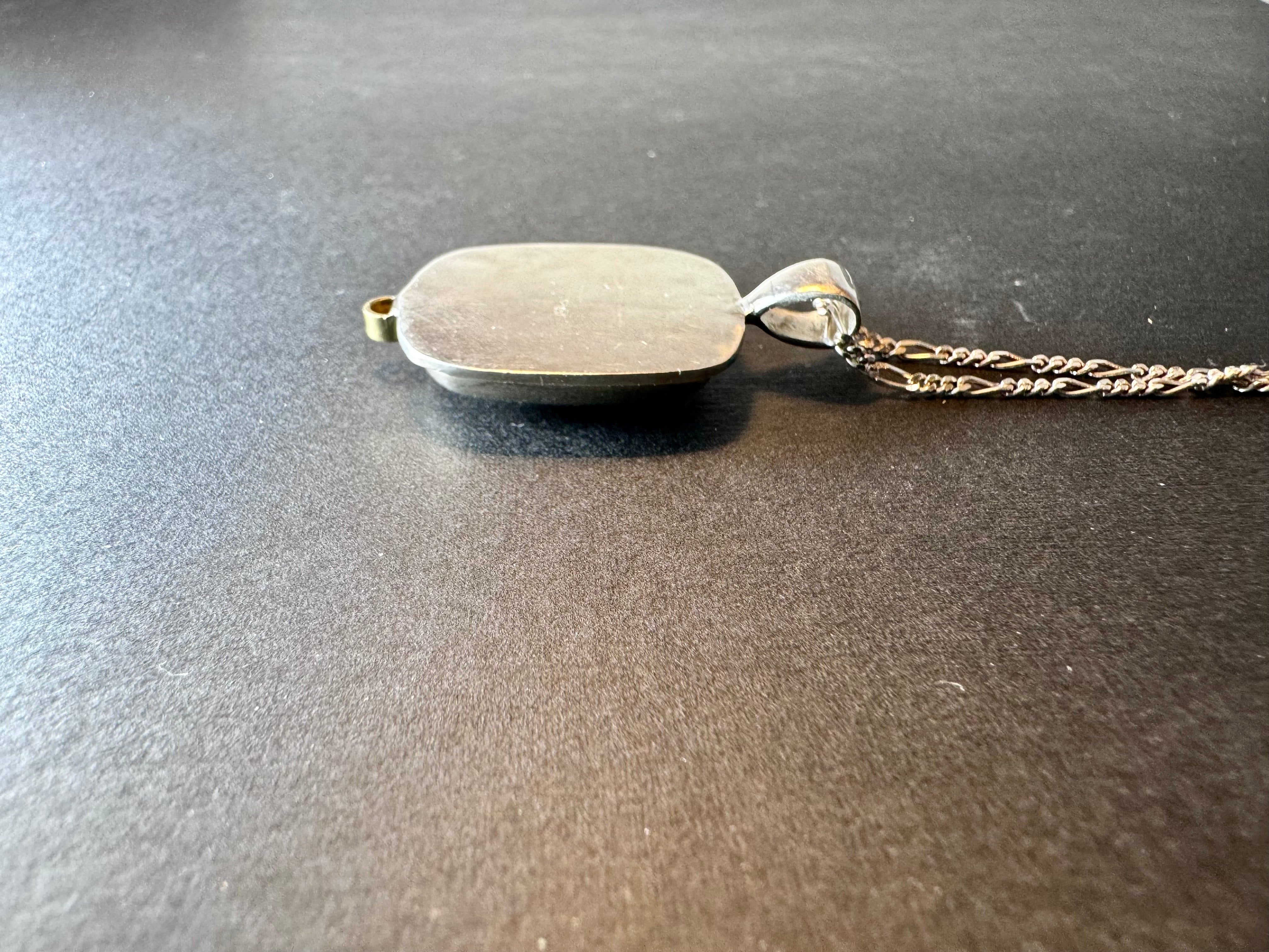 Bloodstone & Sapphire Pendant