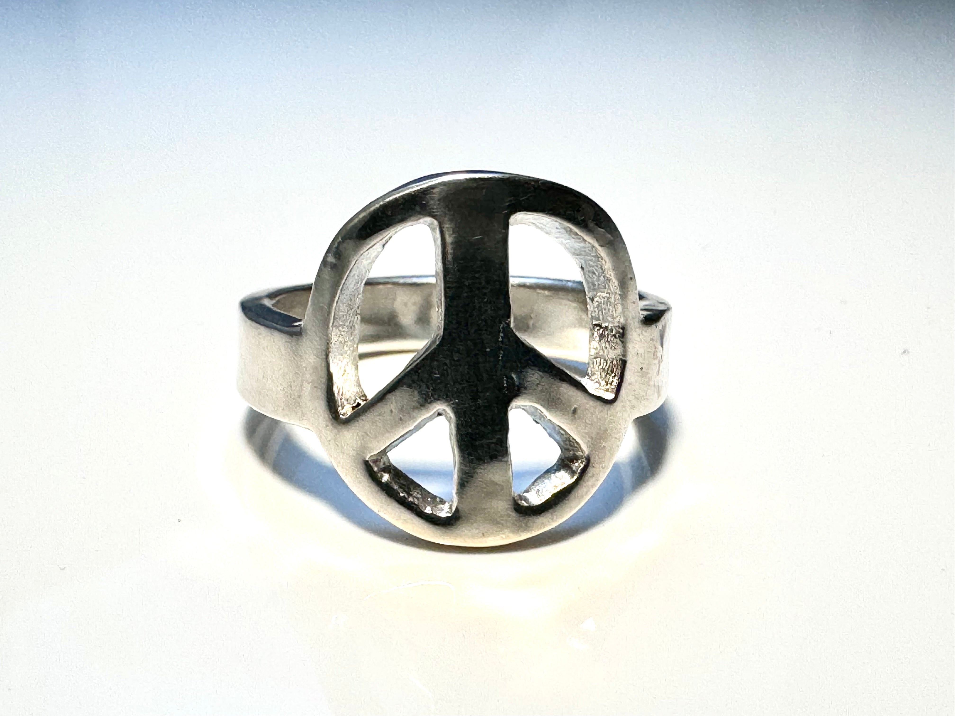 Peace Silver Ring