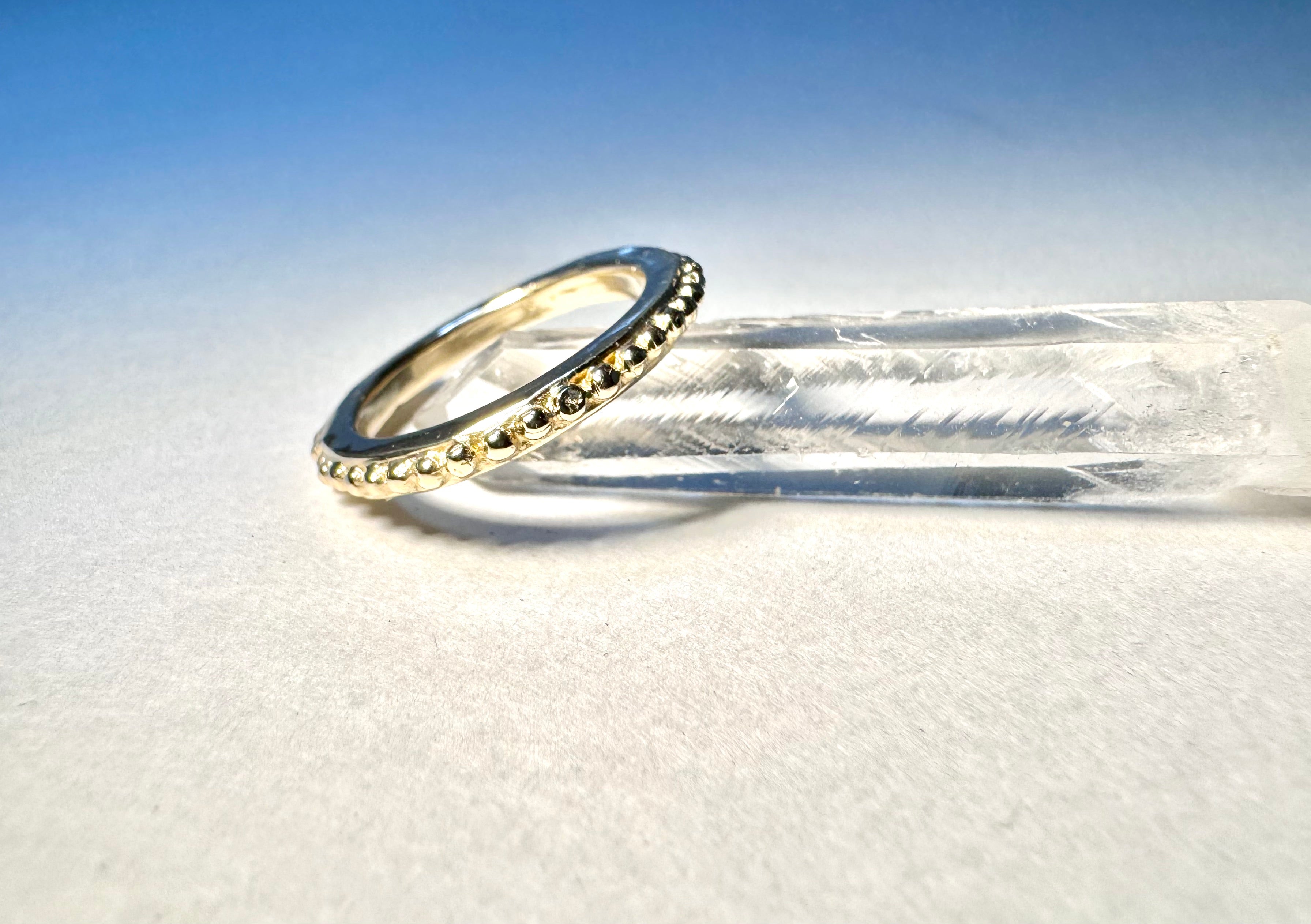 Beaded 14k Band