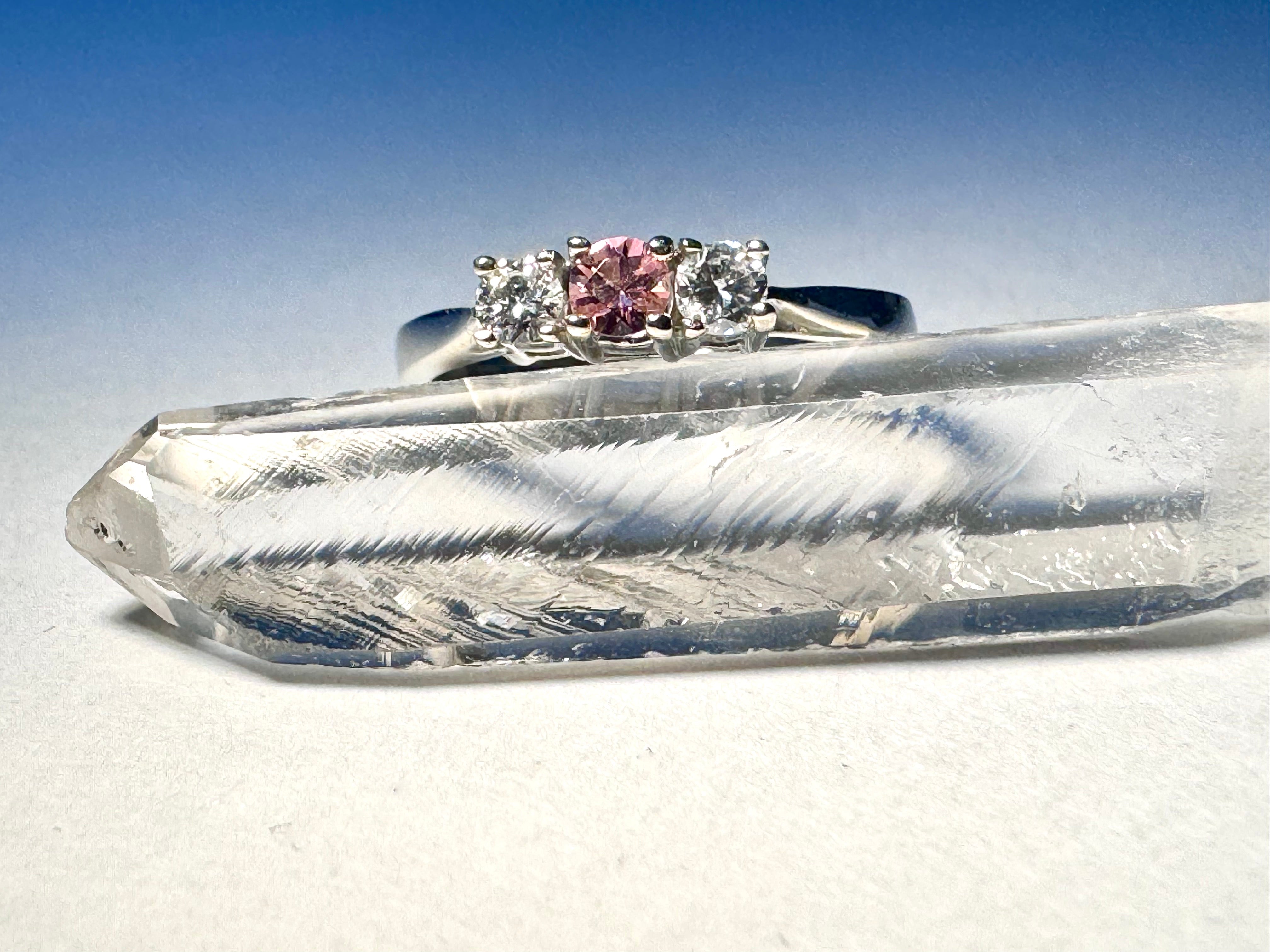 Pink Tourmaline Diamond Ring