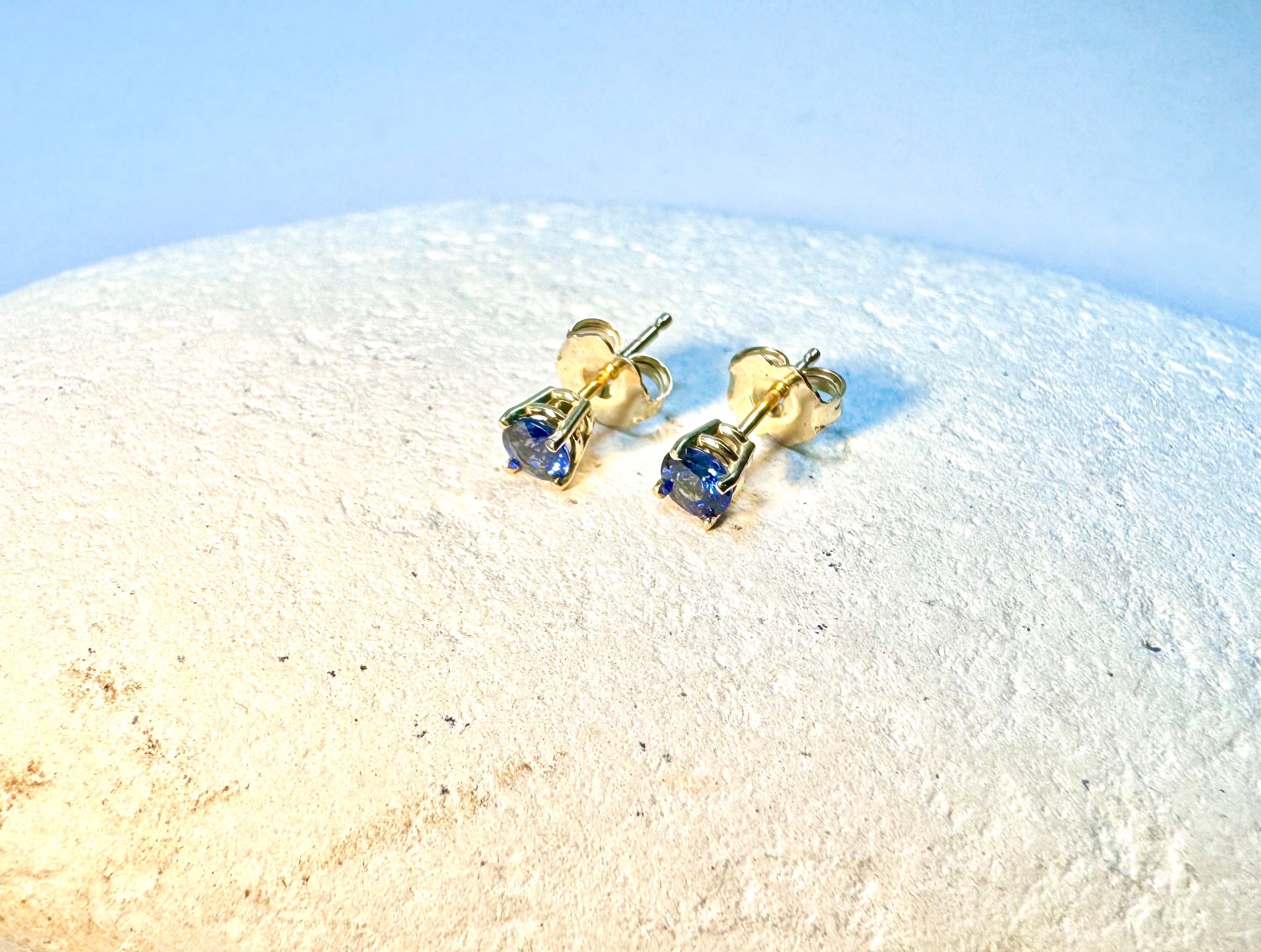 Sapphire AAA 14k Studs