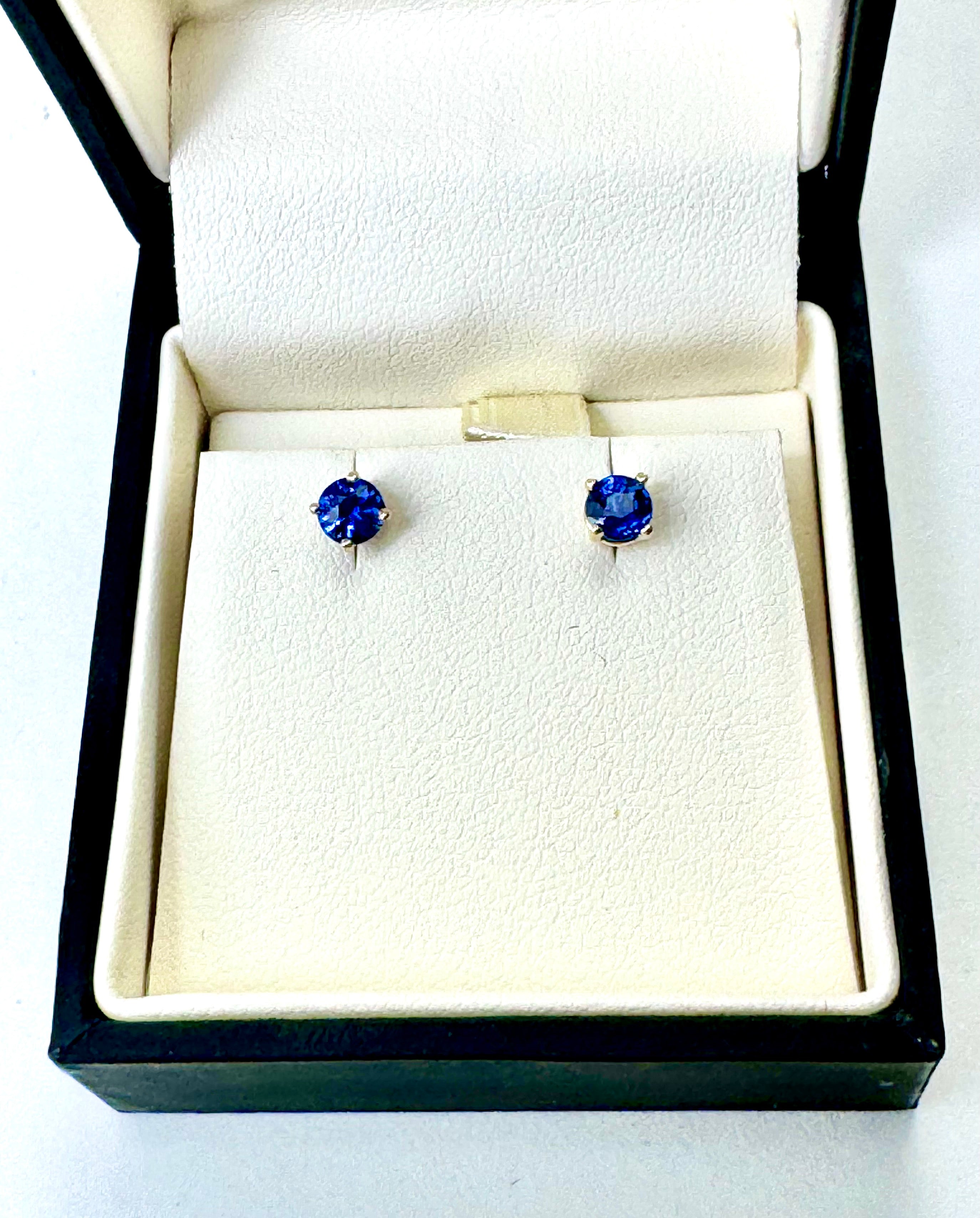 Sapphire AAA 14k Studs