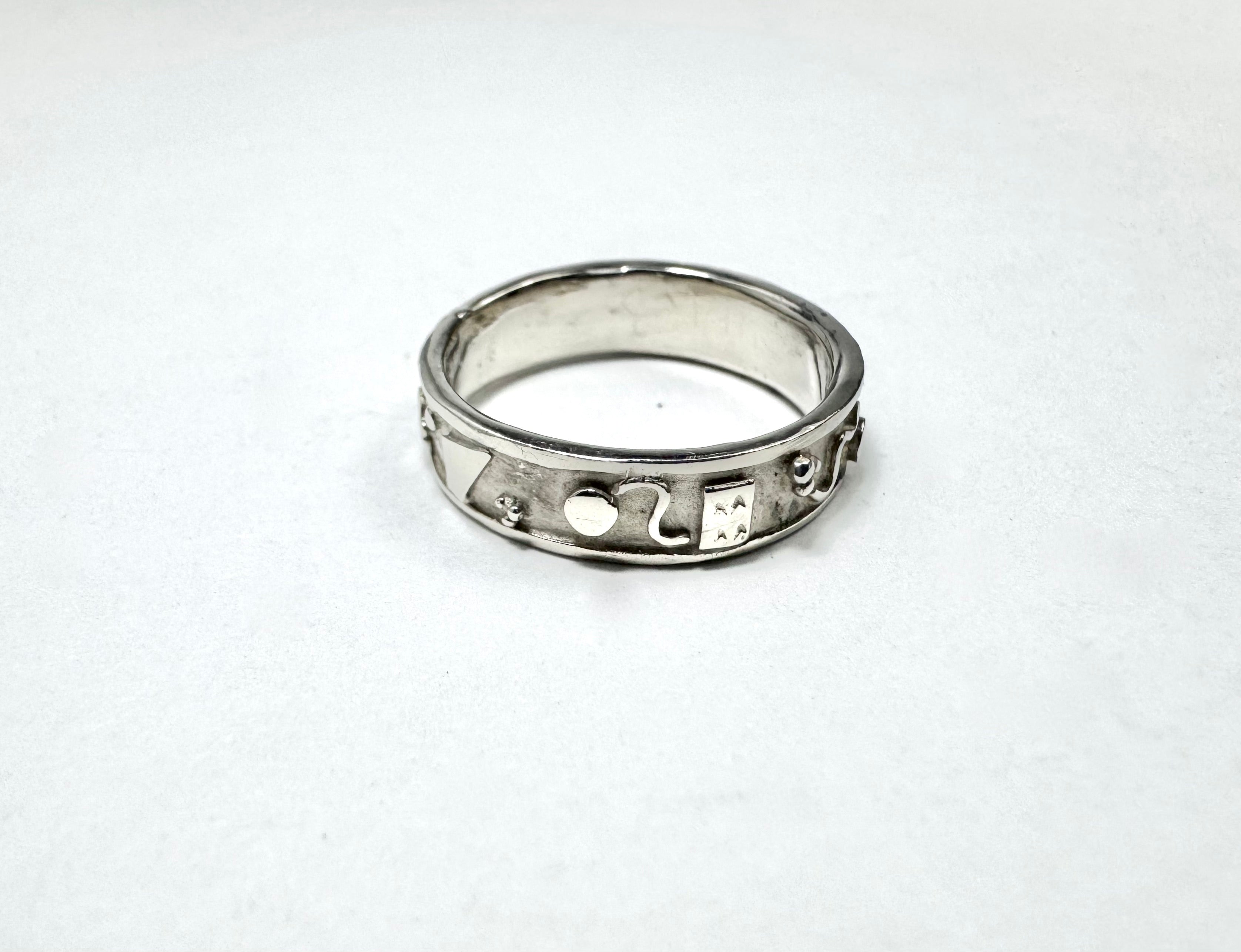 Shapes 14k White Gold Band