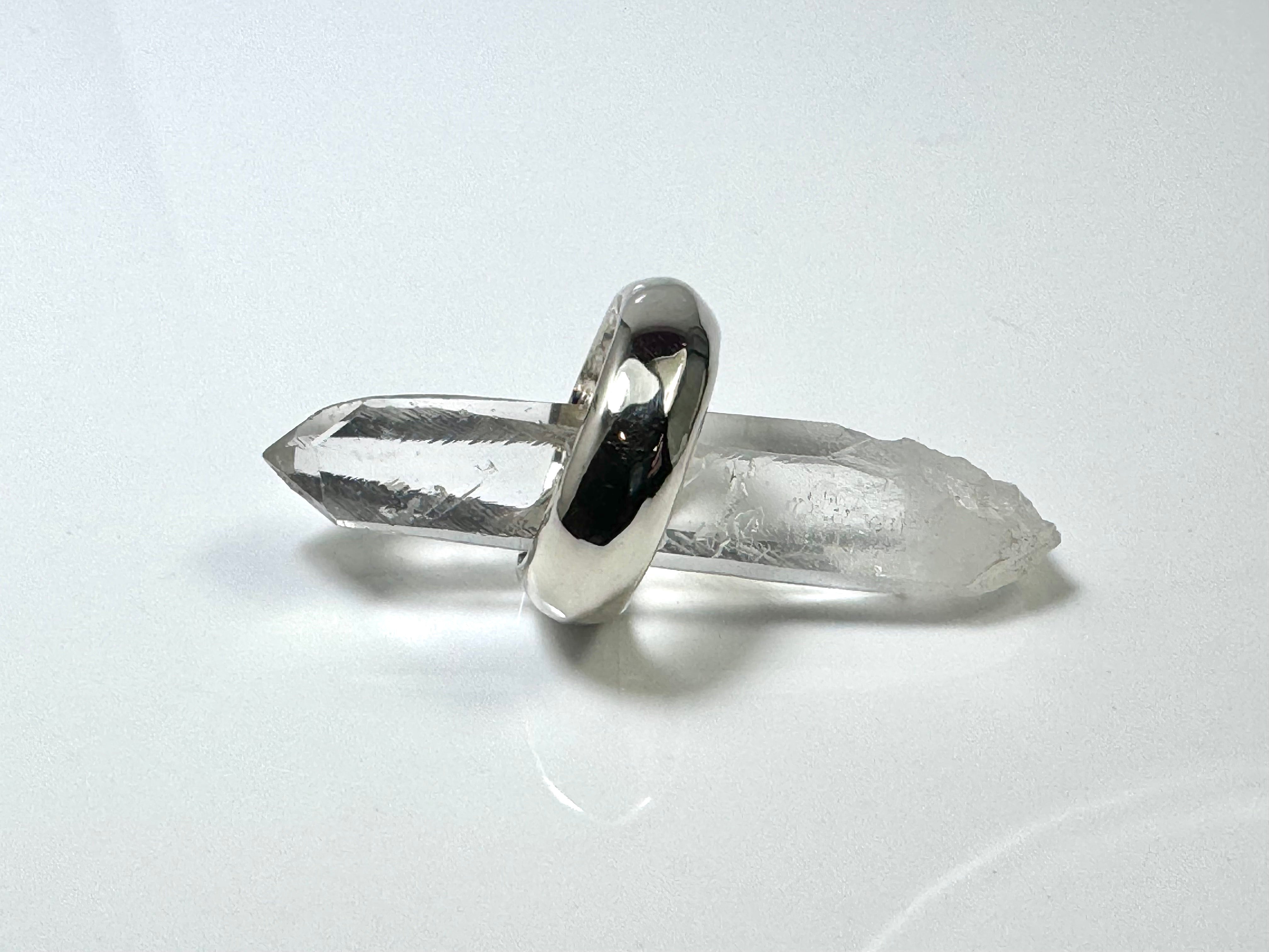 Knife Edge 14k White Gold Band