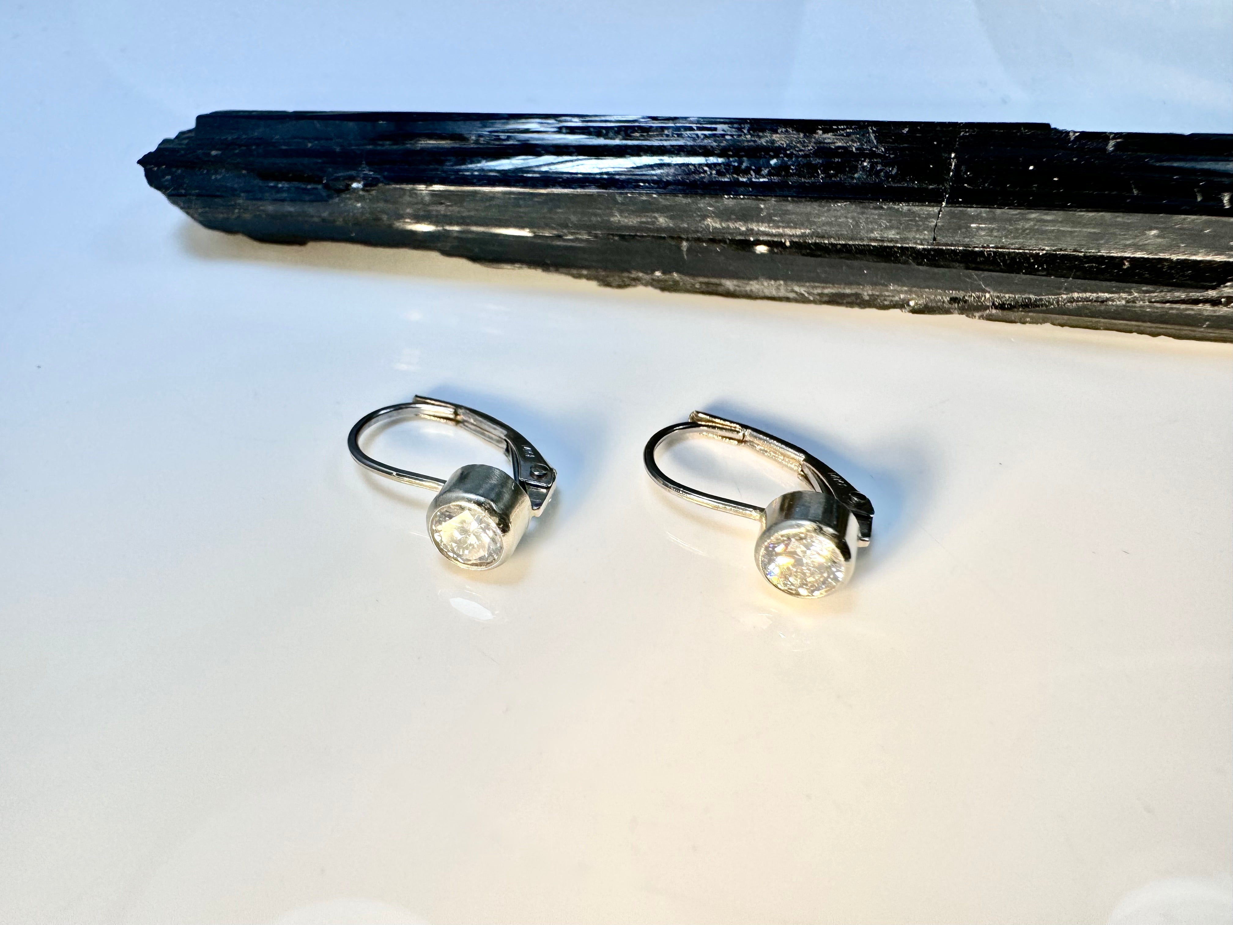 Diamond White Gold Lever back Drops