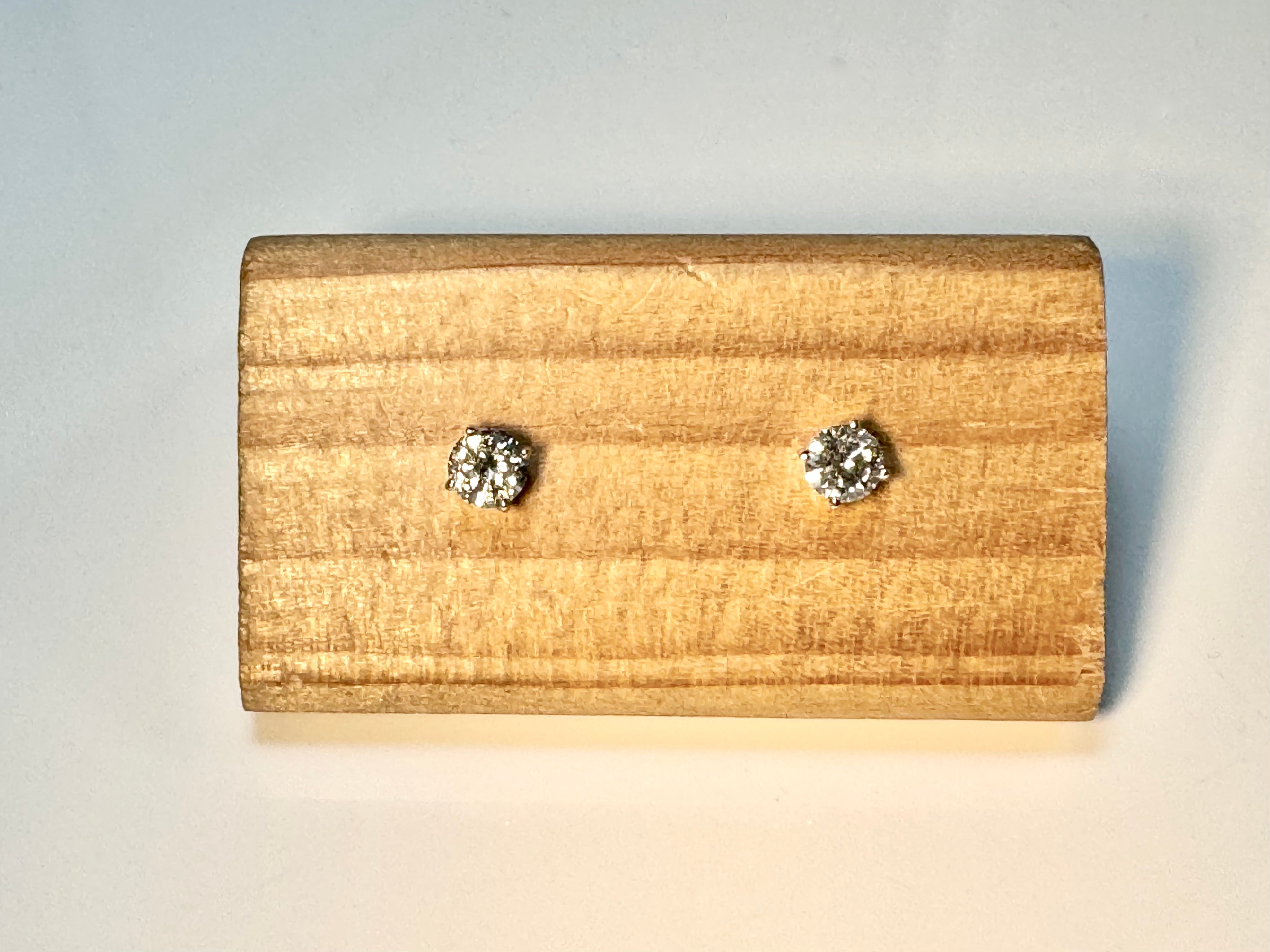 Diamond White Gold Screw Back Studs