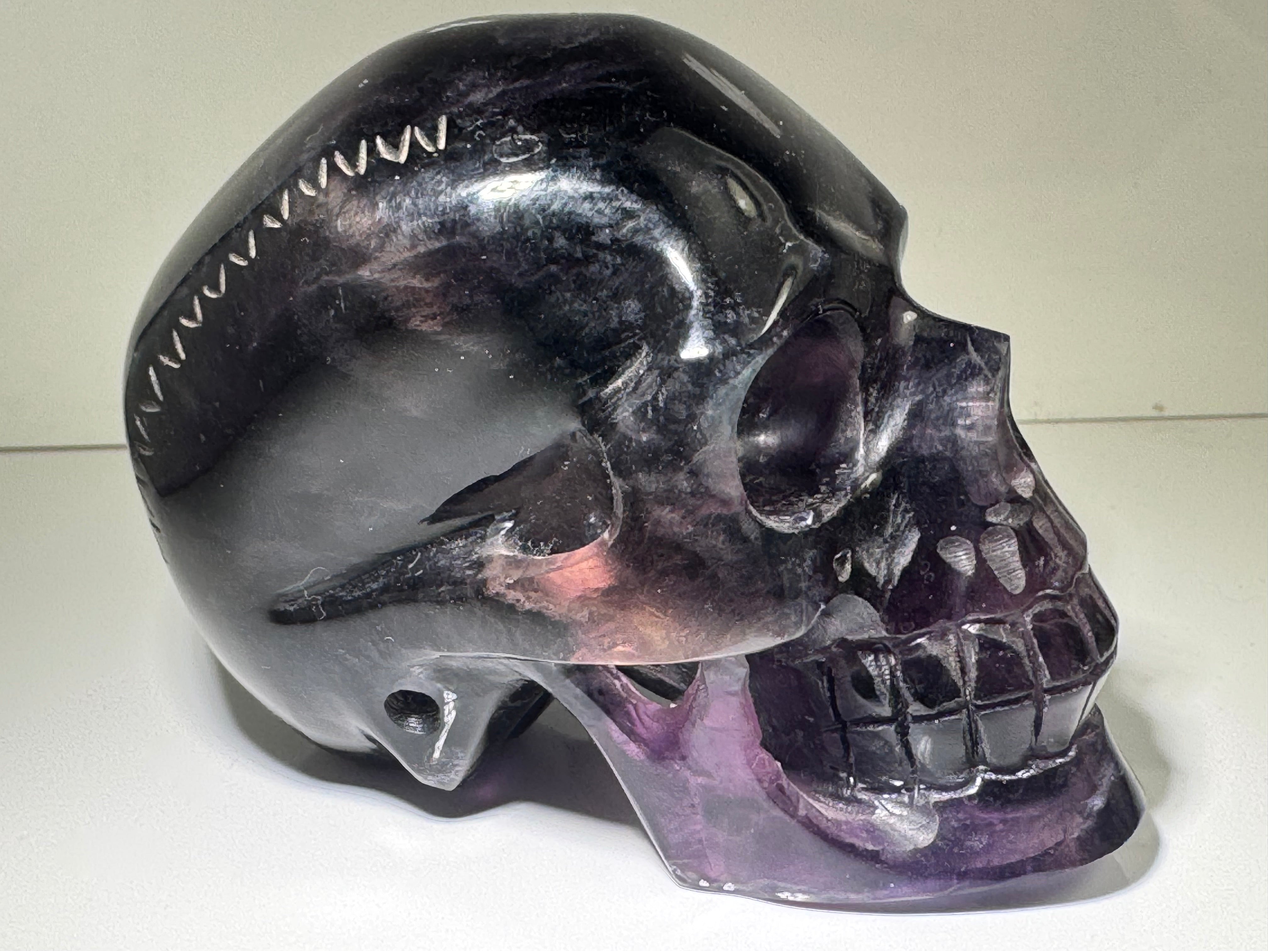 Purple Flourite Skull