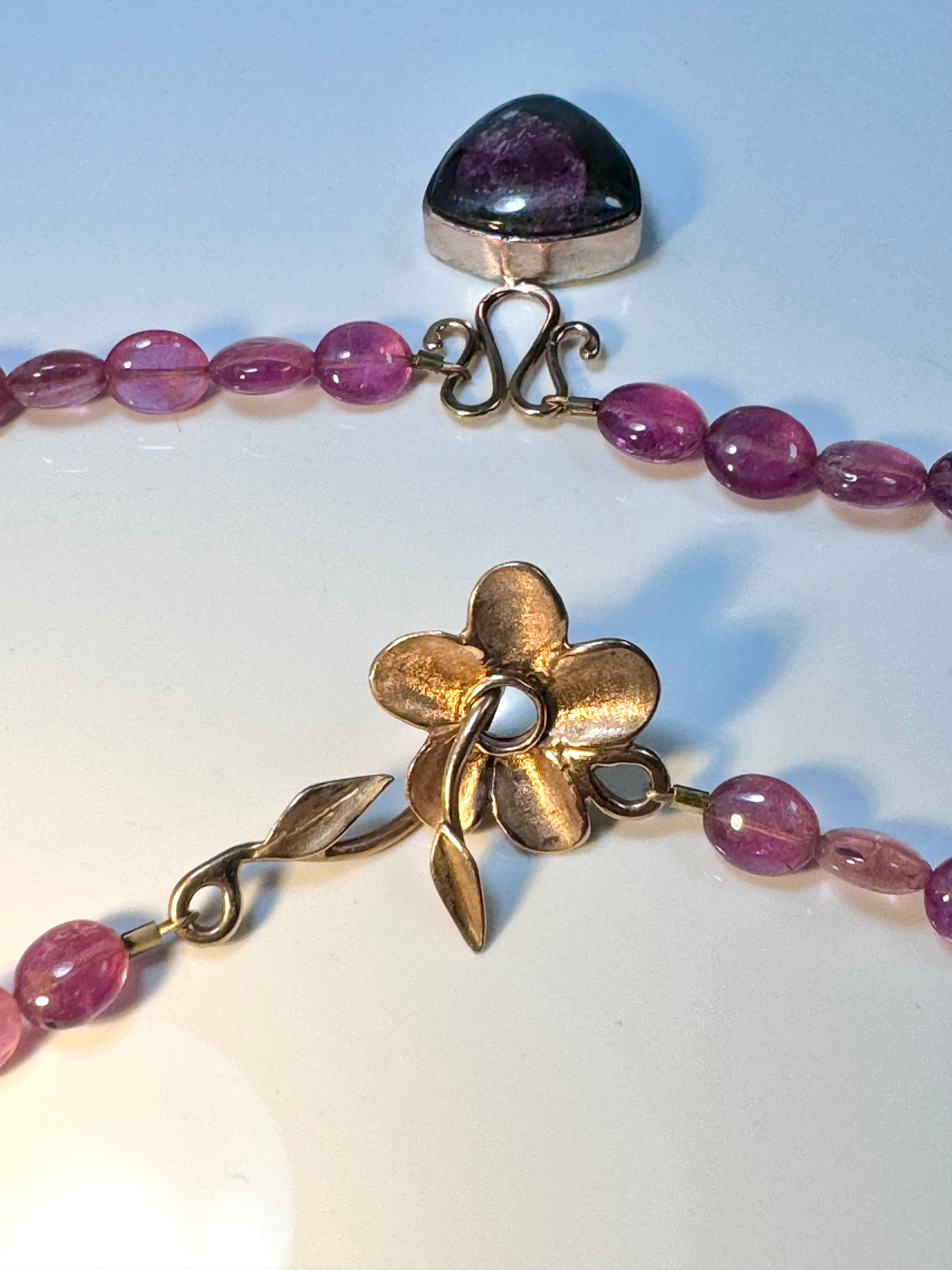 Watermelon Tourmaline Rose Gold Necklace