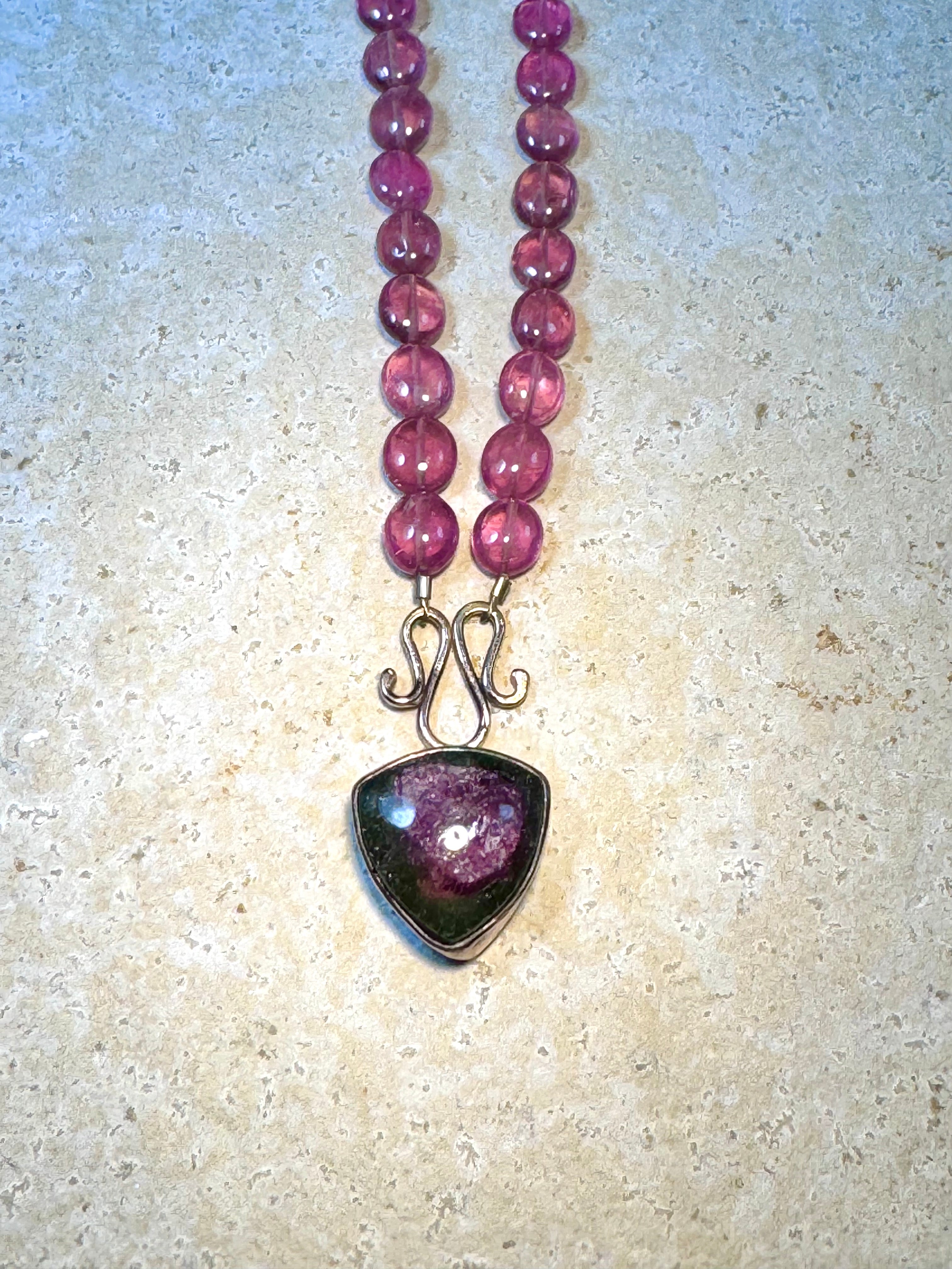 Watermelon Tourmaline Rose Gold Necklace