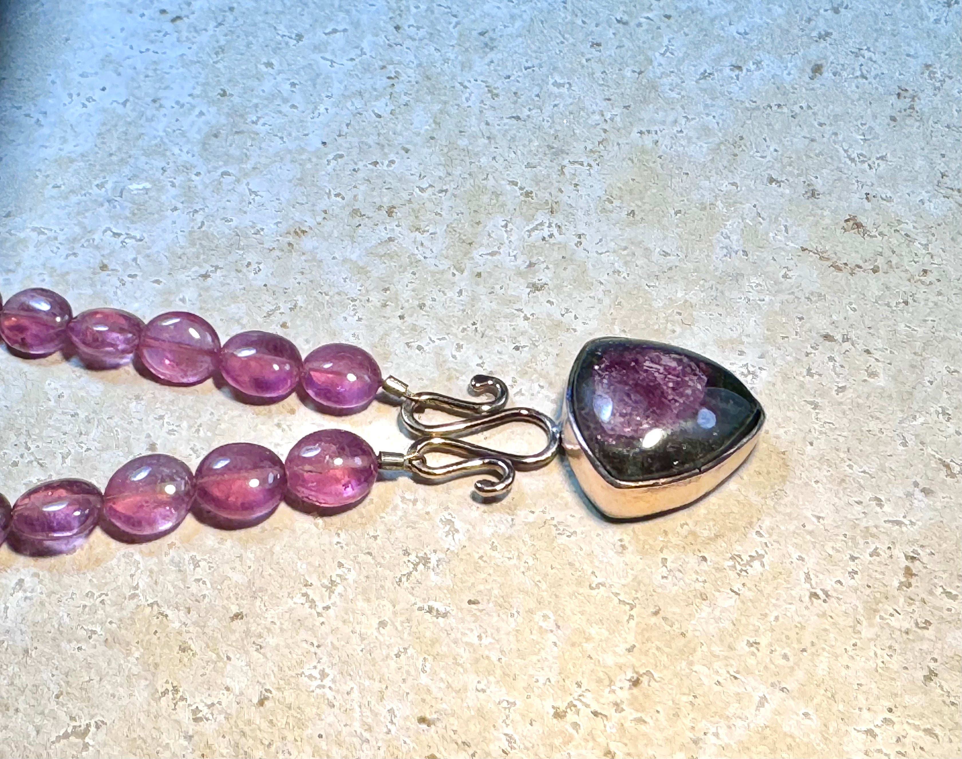 Watermelon Tourmaline Rose Gold Necklace