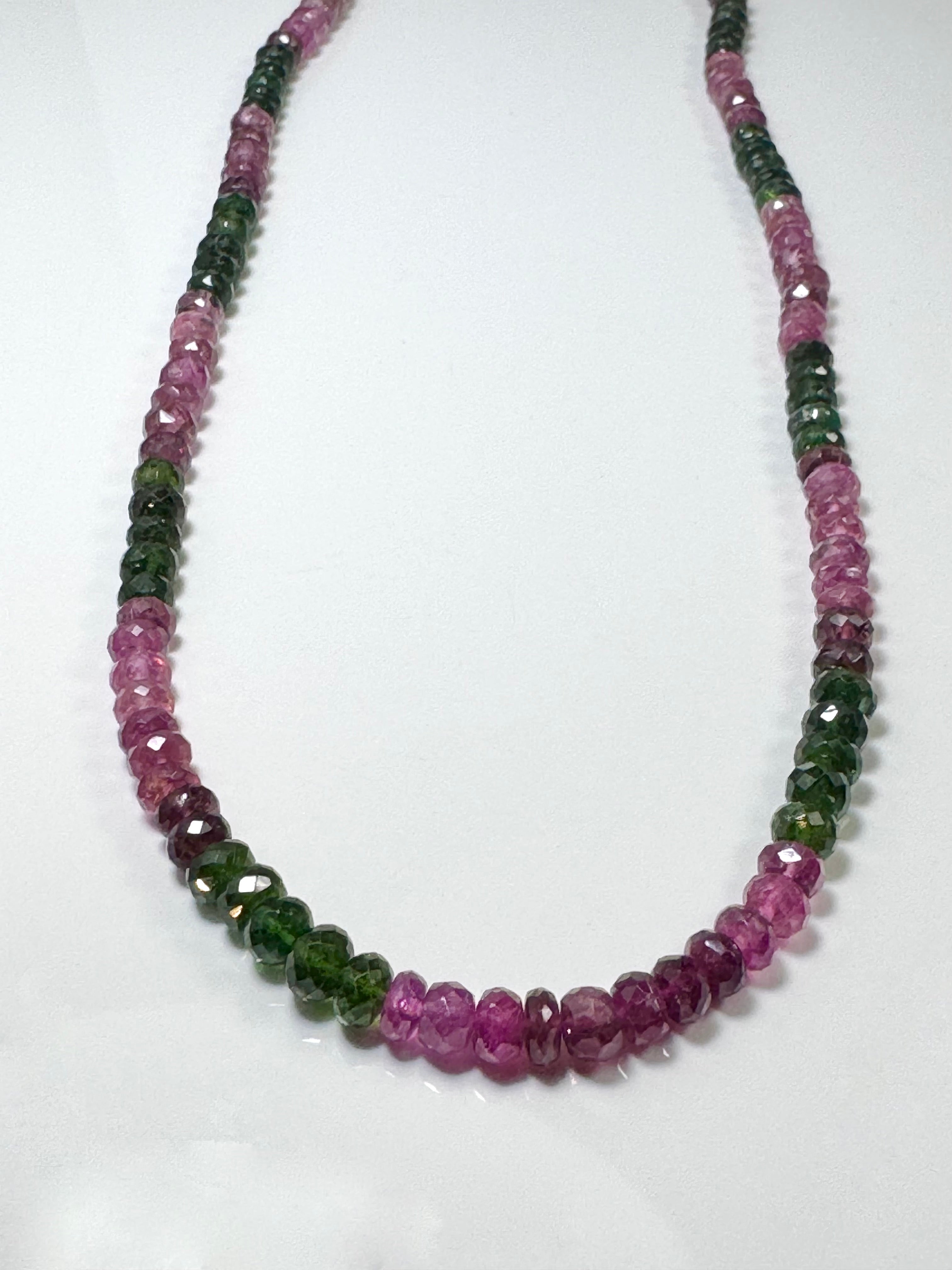 Tourmaline Strand Diamond 18k Necklace