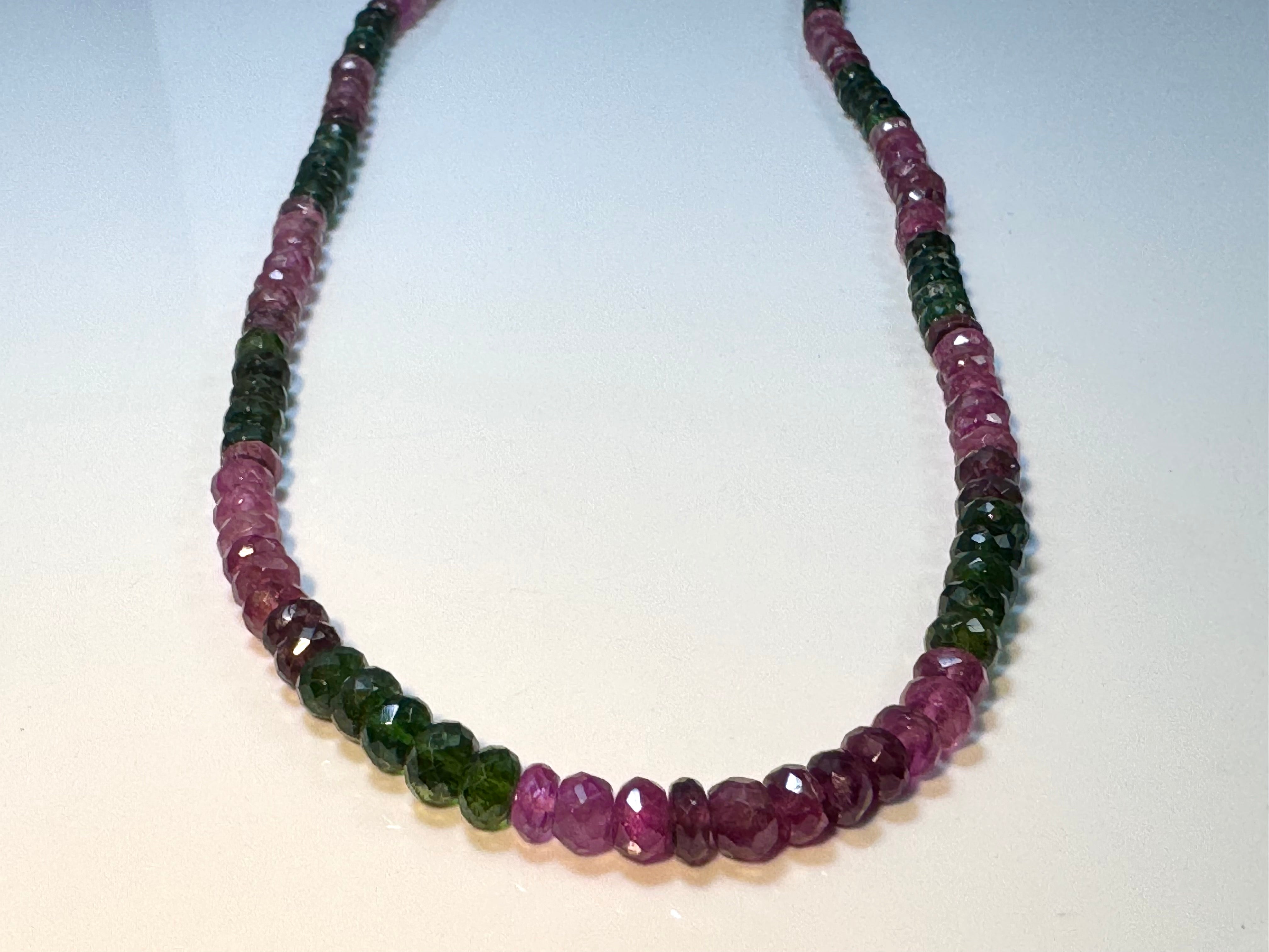 Tourmaline Strand Diamond 18k Necklace