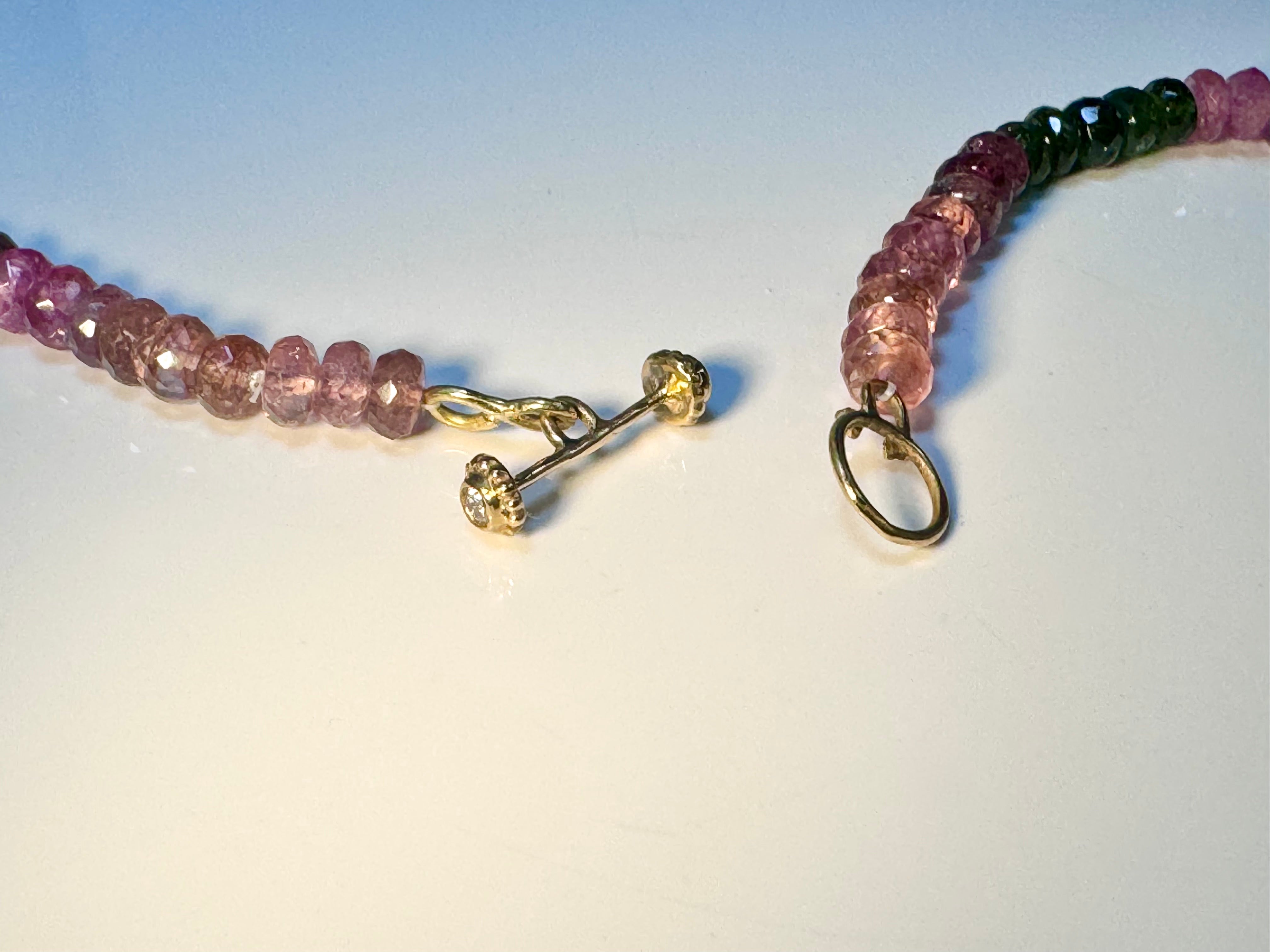 Tourmaline Strand Diamond 18k Necklace