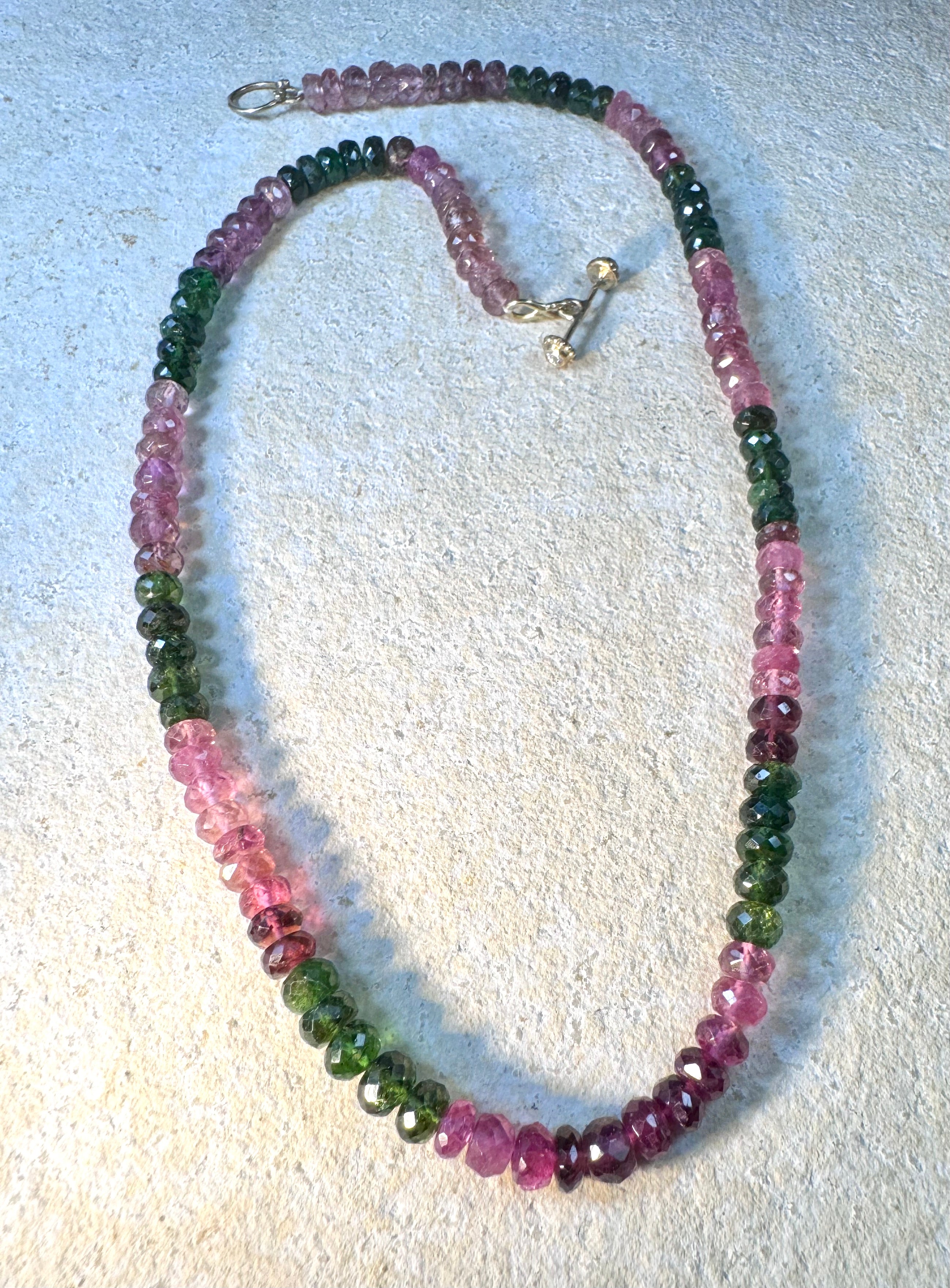 Tourmaline Strand Diamond 18k Necklace
