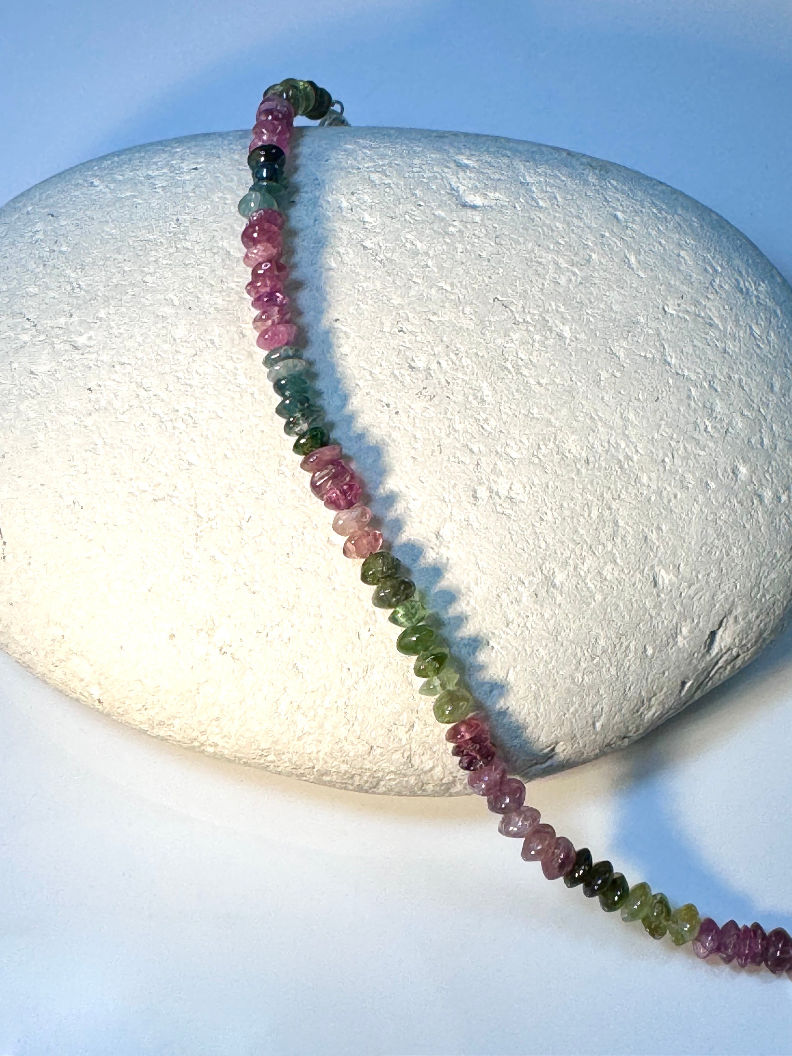 Tourmaline Multi Color Sterling Bracelet