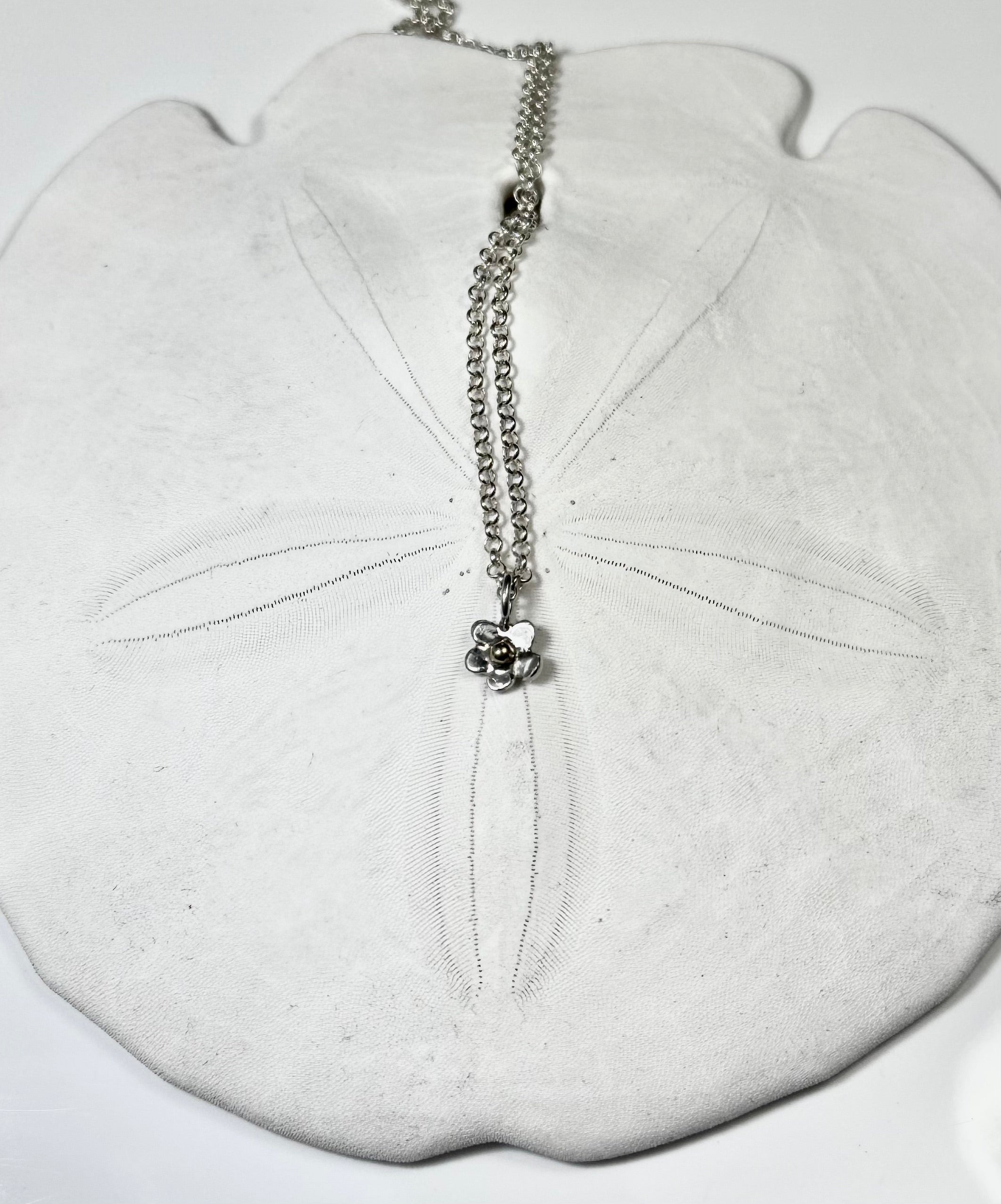 Flower Pendant Sterling 18 Gold Pendant - Main Image