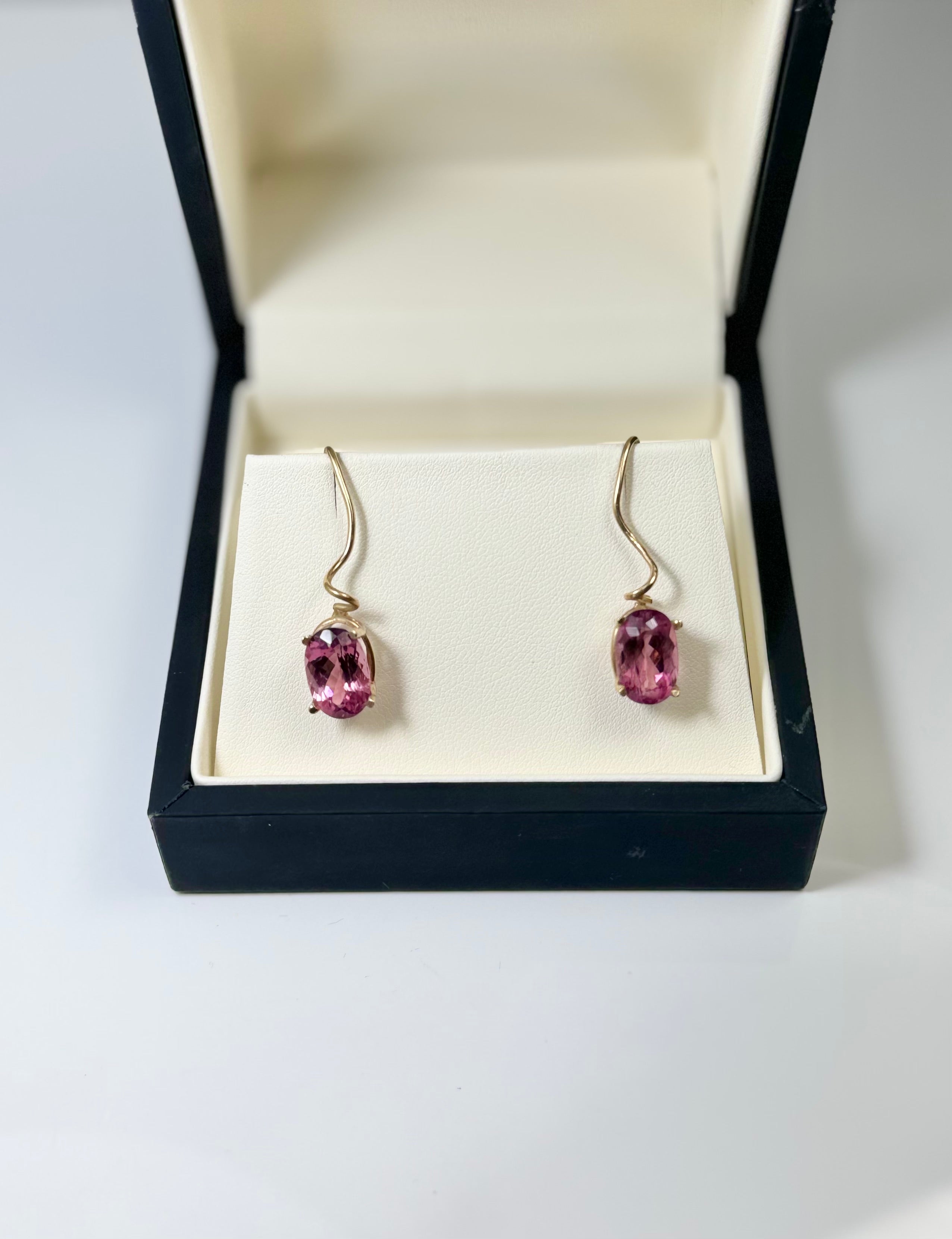 Pink Tourmaline 14k Drops