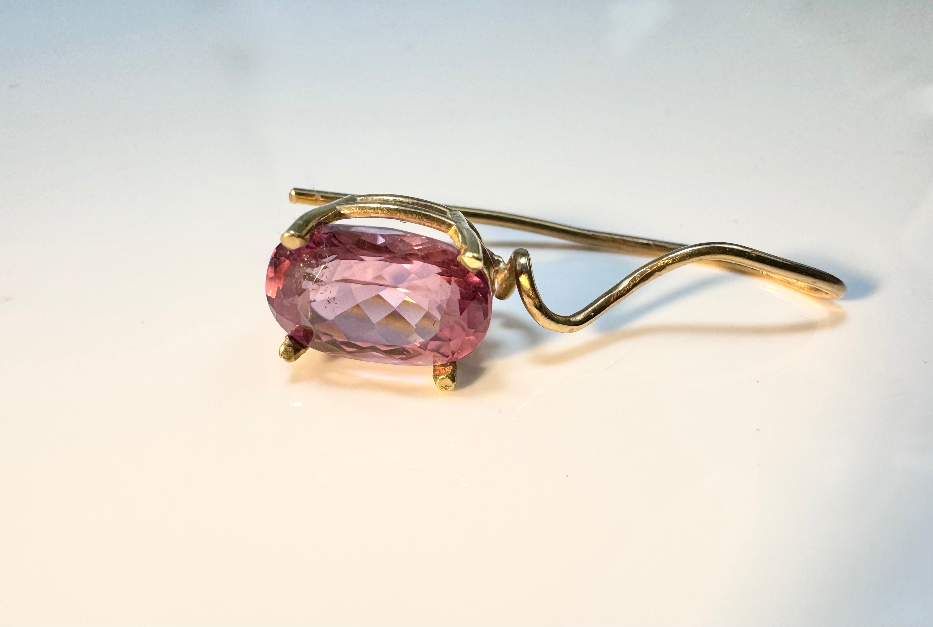 Pink Tourmaline 14k Drops