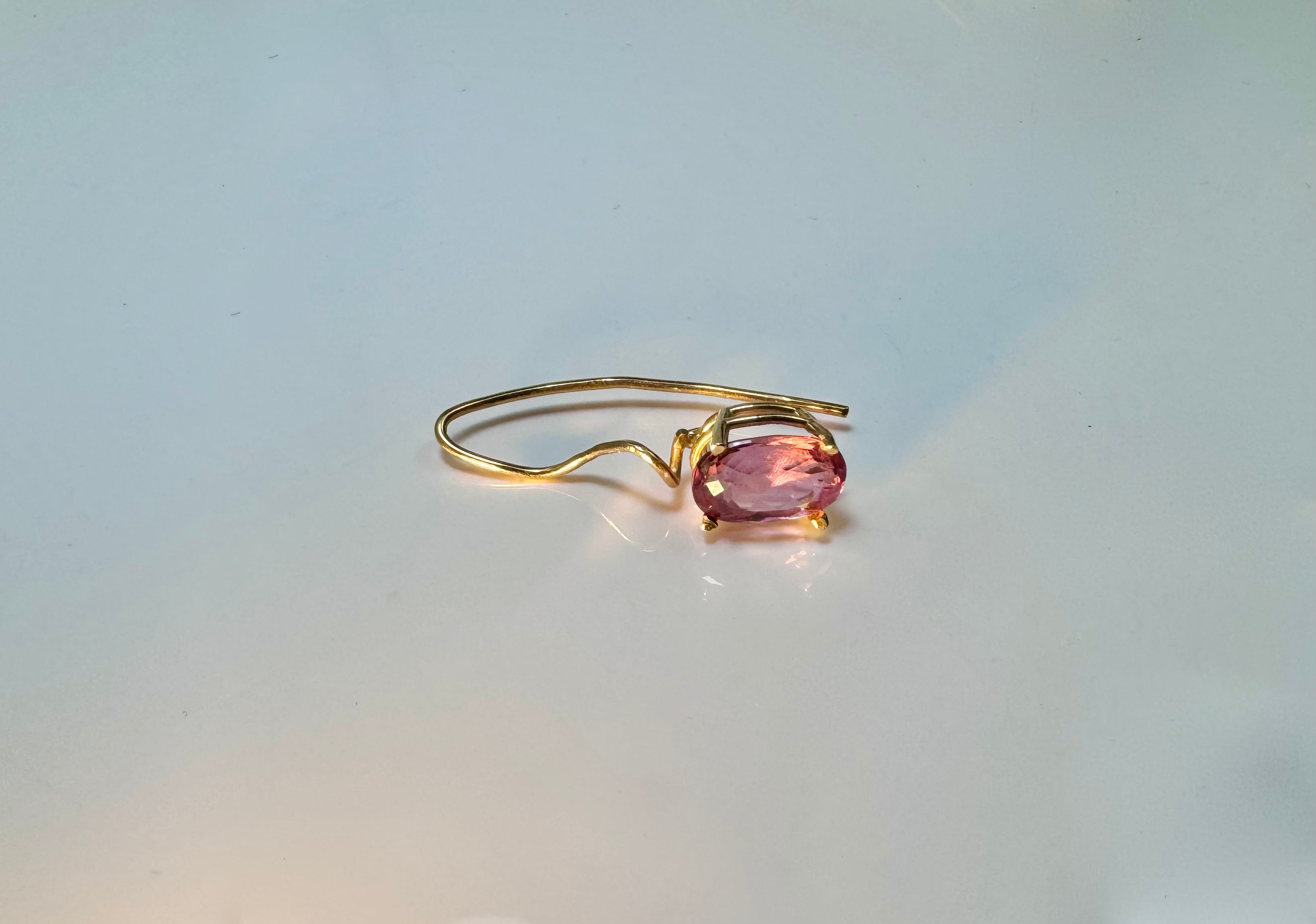 Pink Tourmaline 14k Drops