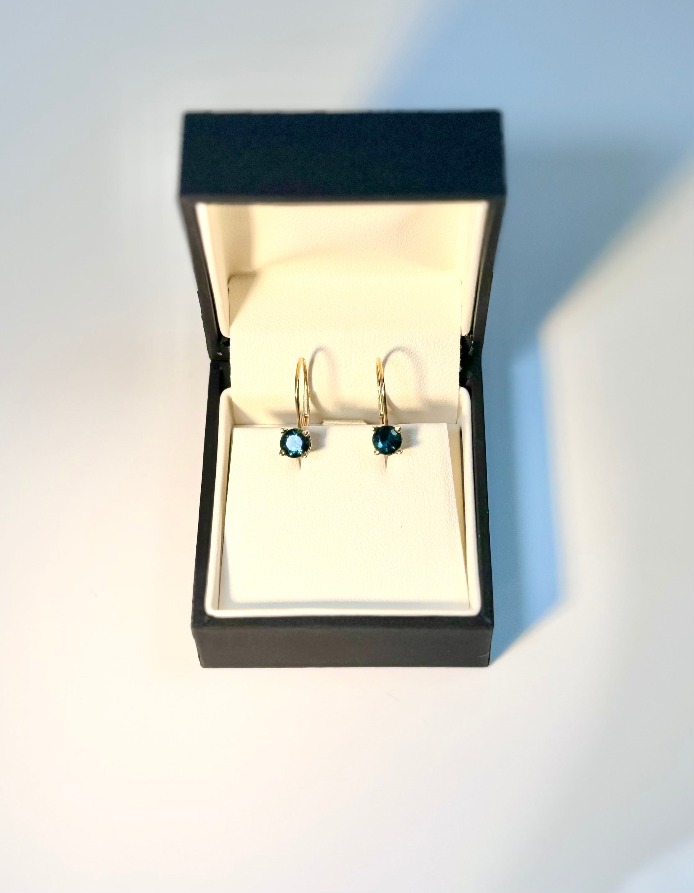 Indicolite Tourmaline Newry Maine 14k Earrings