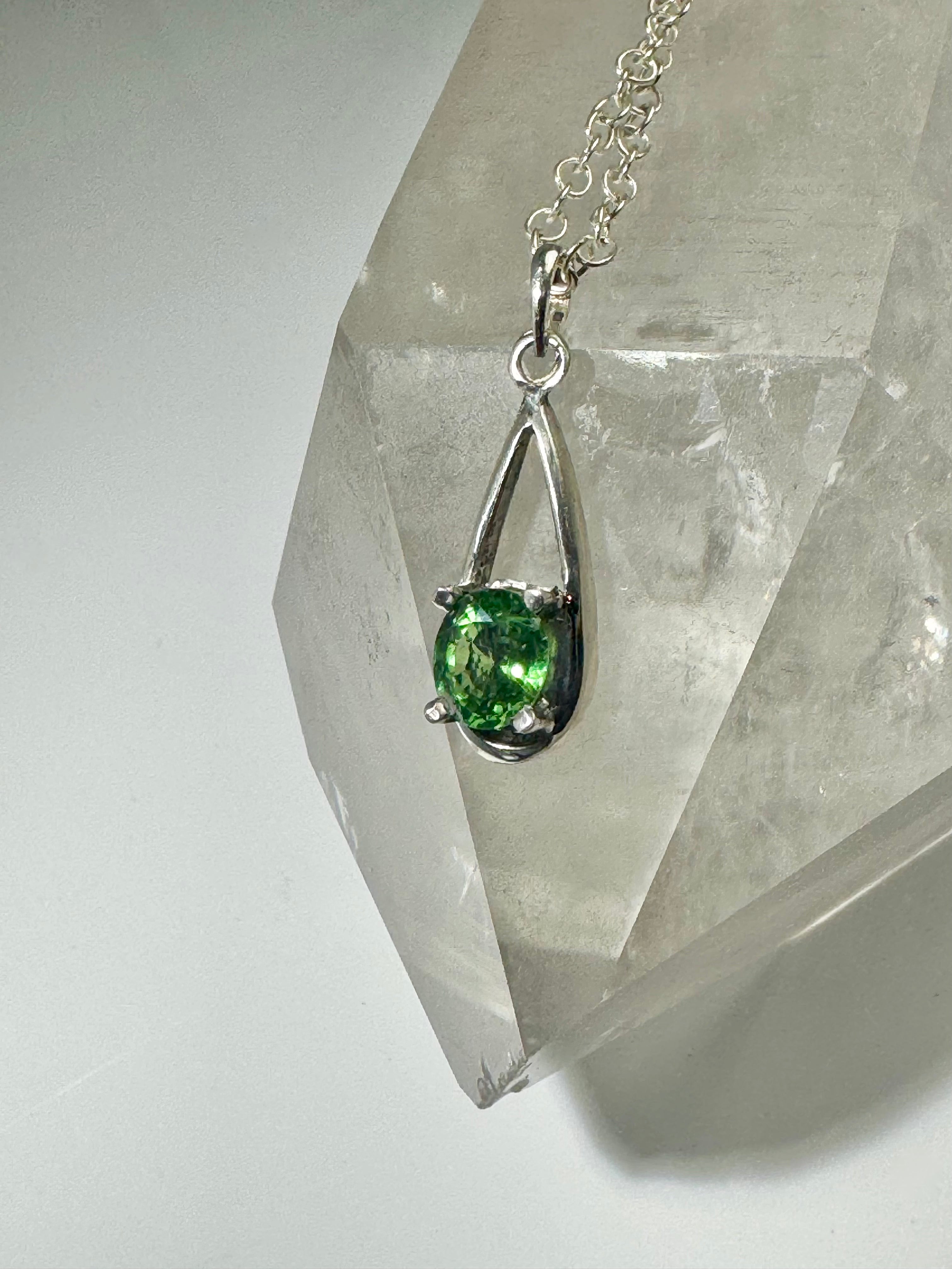 Tsavorite Sterling Pendant