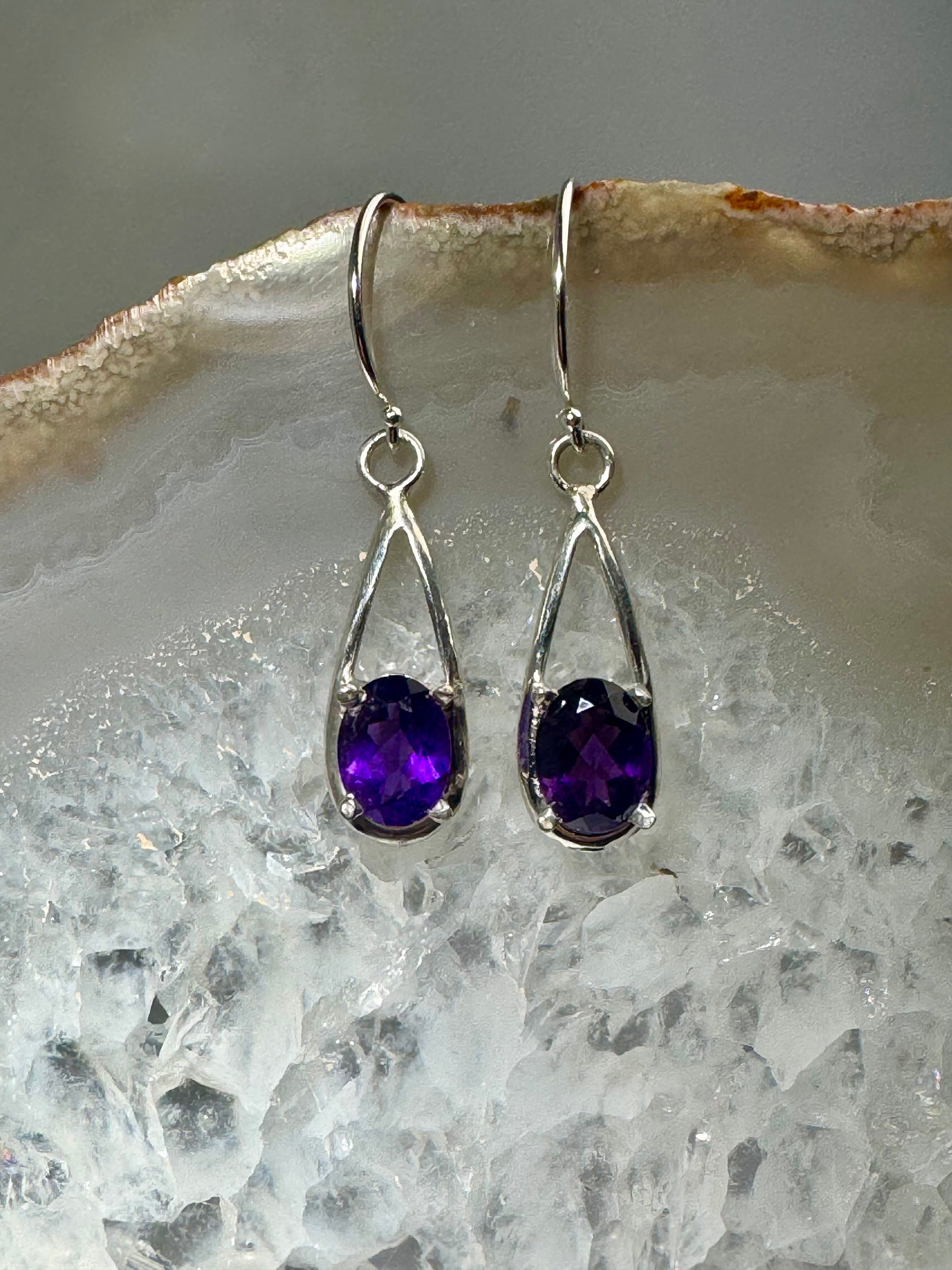 Amethyst Sterling Dangles