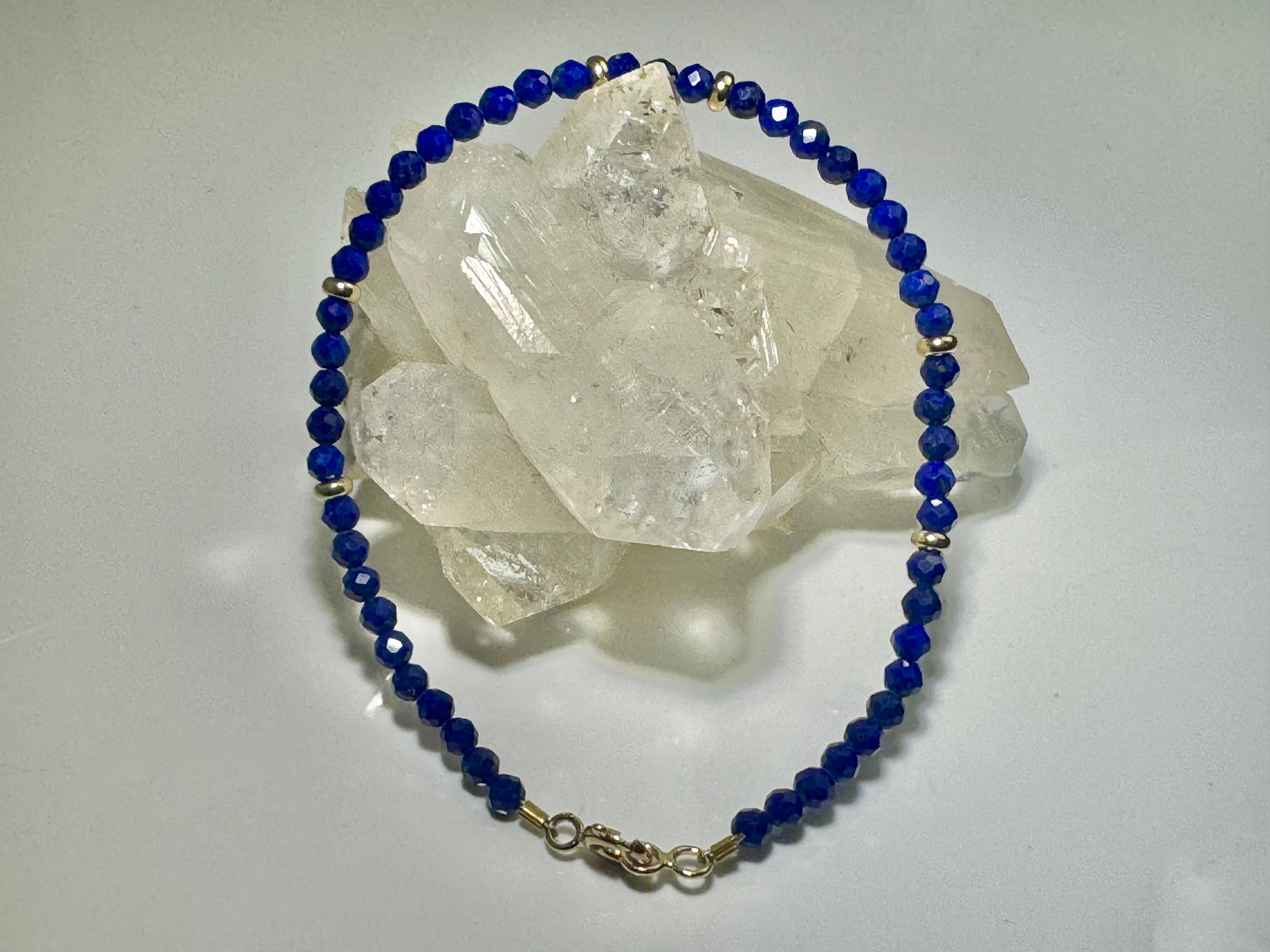 Lapis Lazuli with 14k Beads Bracelet